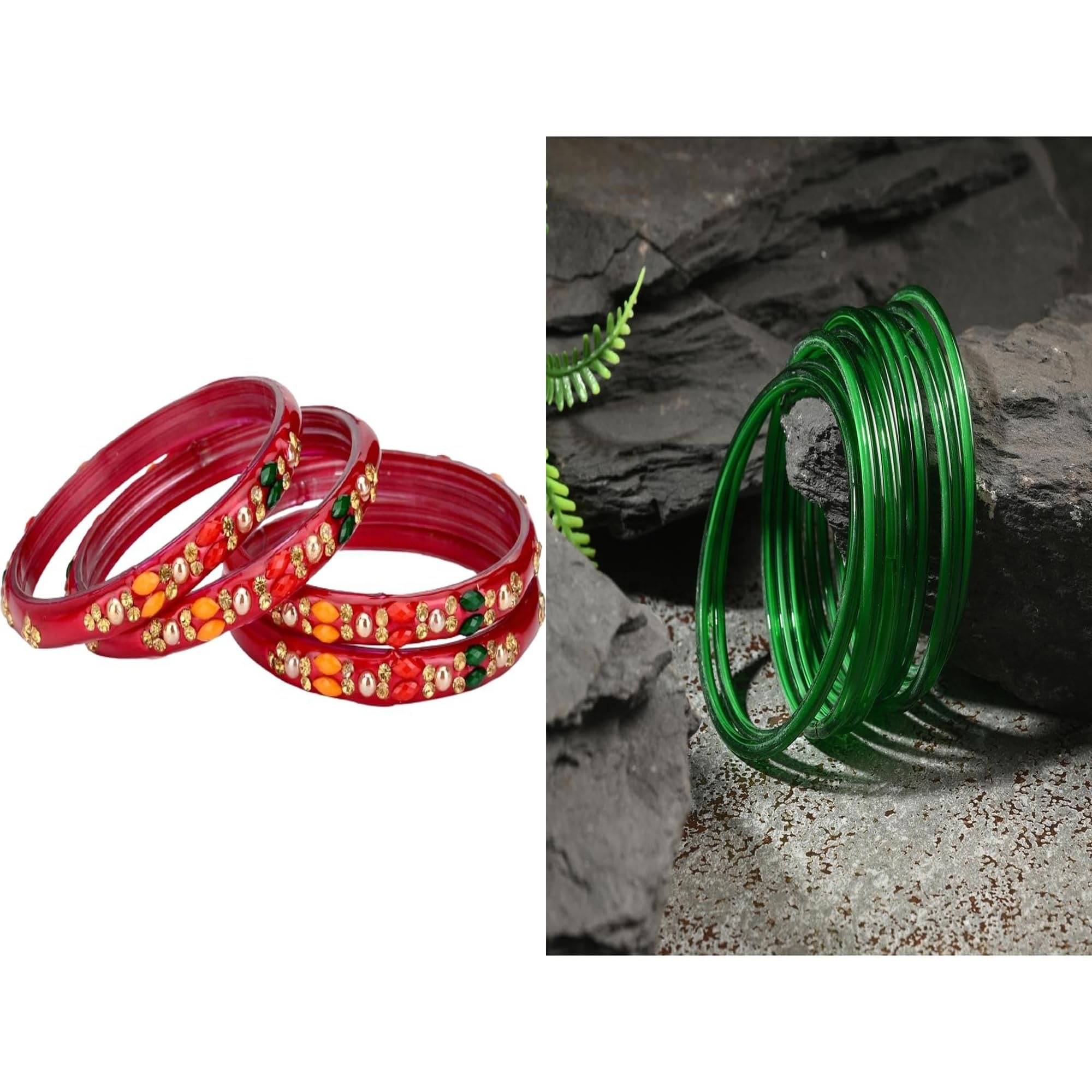 Somil Multicolor Bangle Set ( Pack of 2 ) Somil Multicolor Bangle Set ( Pack of 2 )