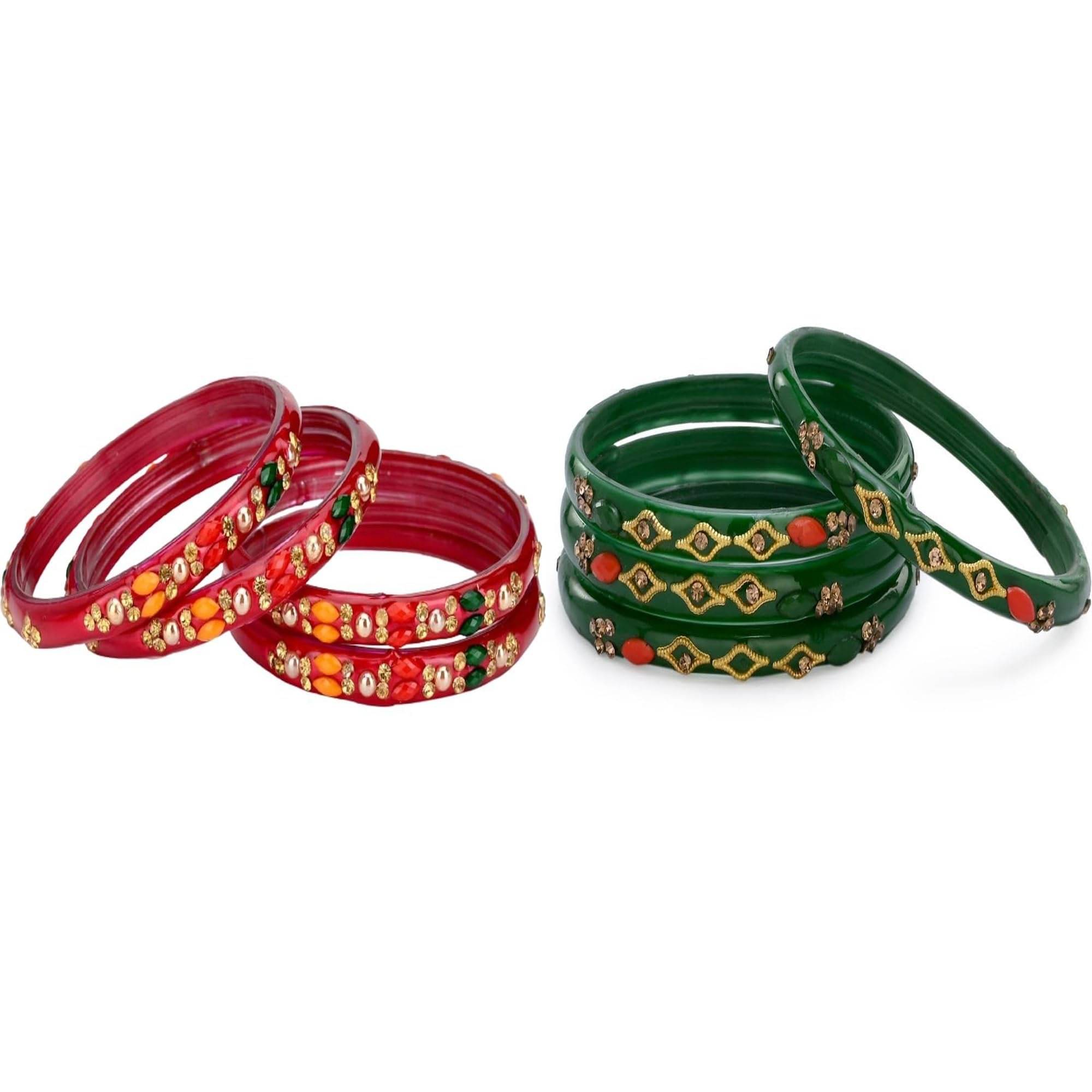     			Somil Multicolor Bangle Set ( Pack of 2 )