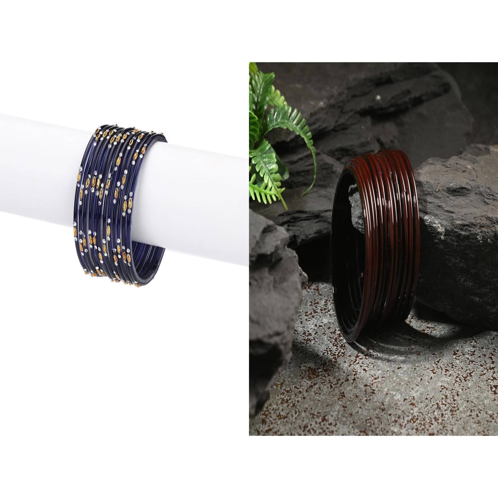     			Somil Multicolor Bangle Set ( Pack of 2 )