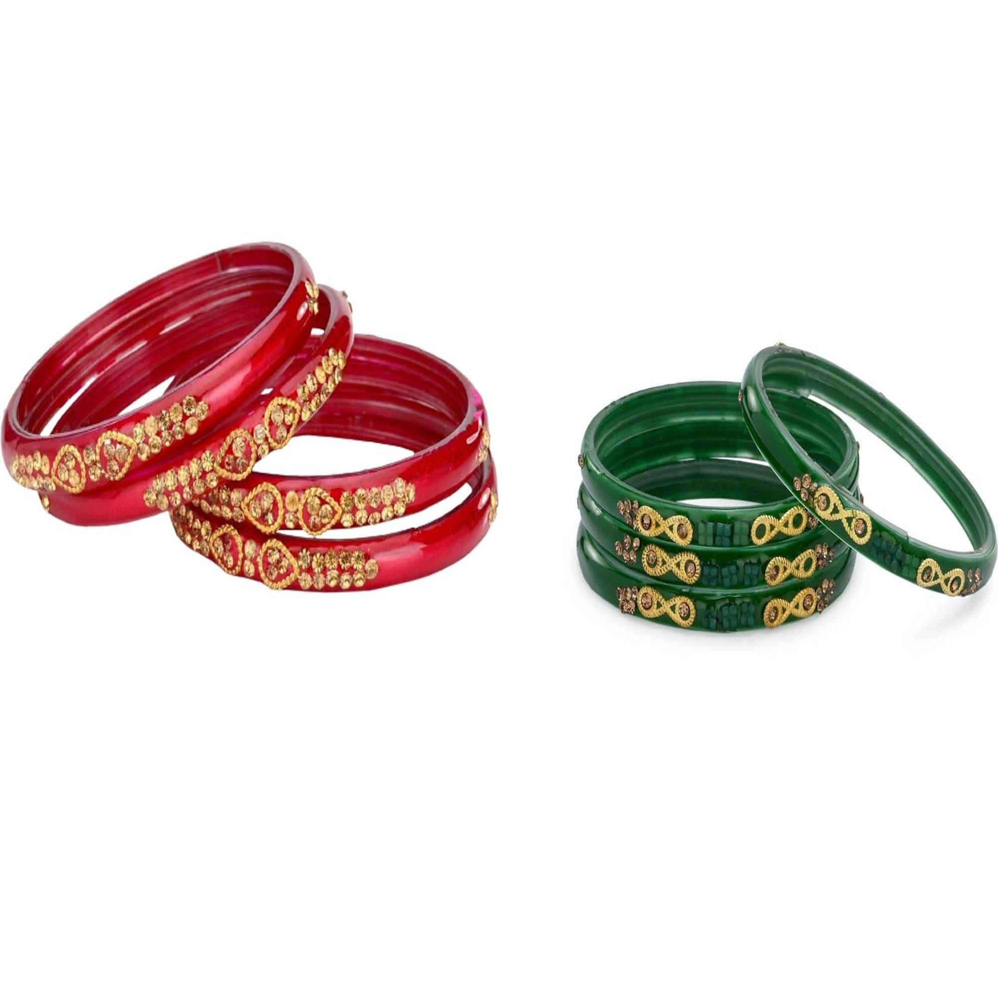     			Somil Multicolor Bangle Set ( Pack of 2 )