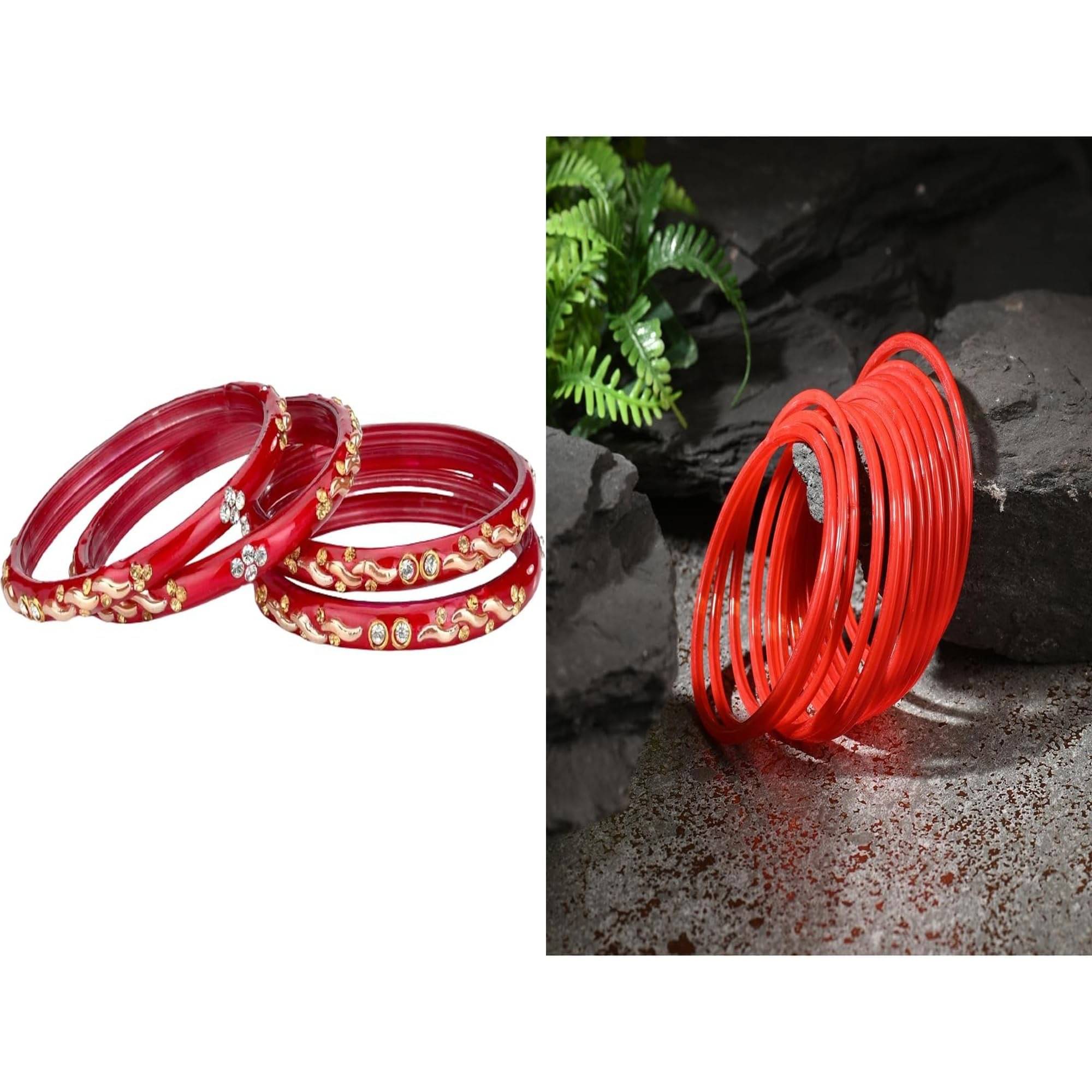     			Somil Multicolor Bangle Set ( Pack of 2 )