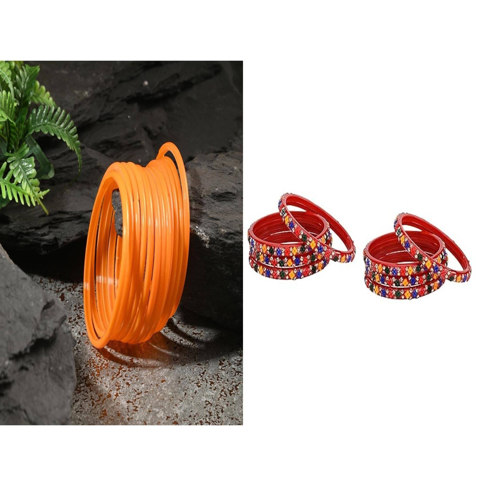     			Somil Multicolor Bangle Set ( Pack of 2 )