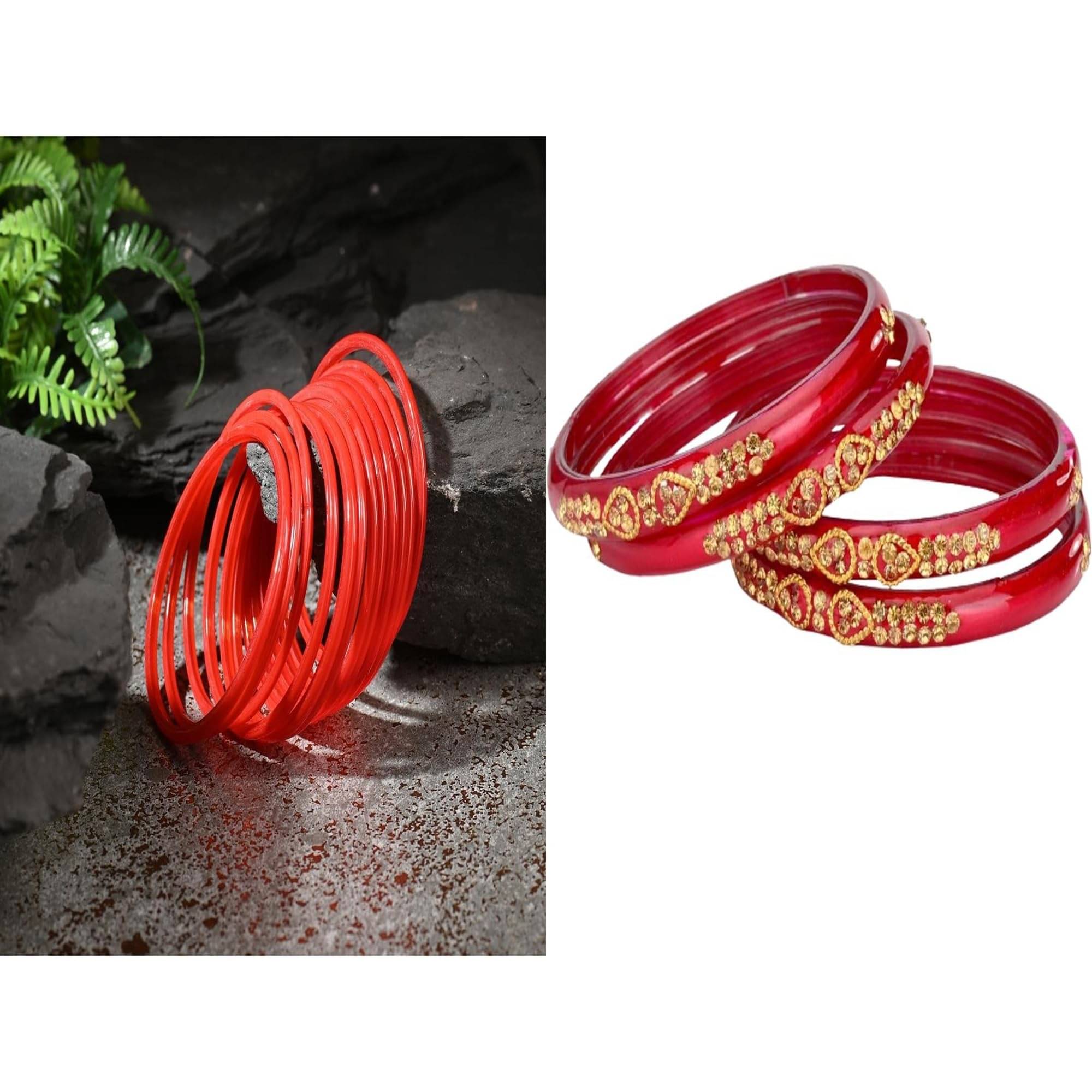     			Somil Multicolor Bangle Set ( Pack of 2 )