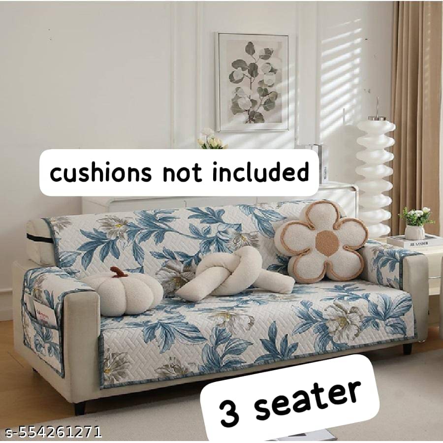     			Sosha Home Decor 3 Seater Cotton Blend Sofa Cover ( Pack of 1 )