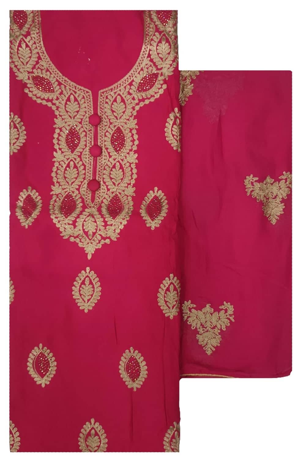 Soul Essence Women Cotton Unstitched Dress Material ( Pink ) - Unstitched Fabrics | Buy online on ZillyBuy