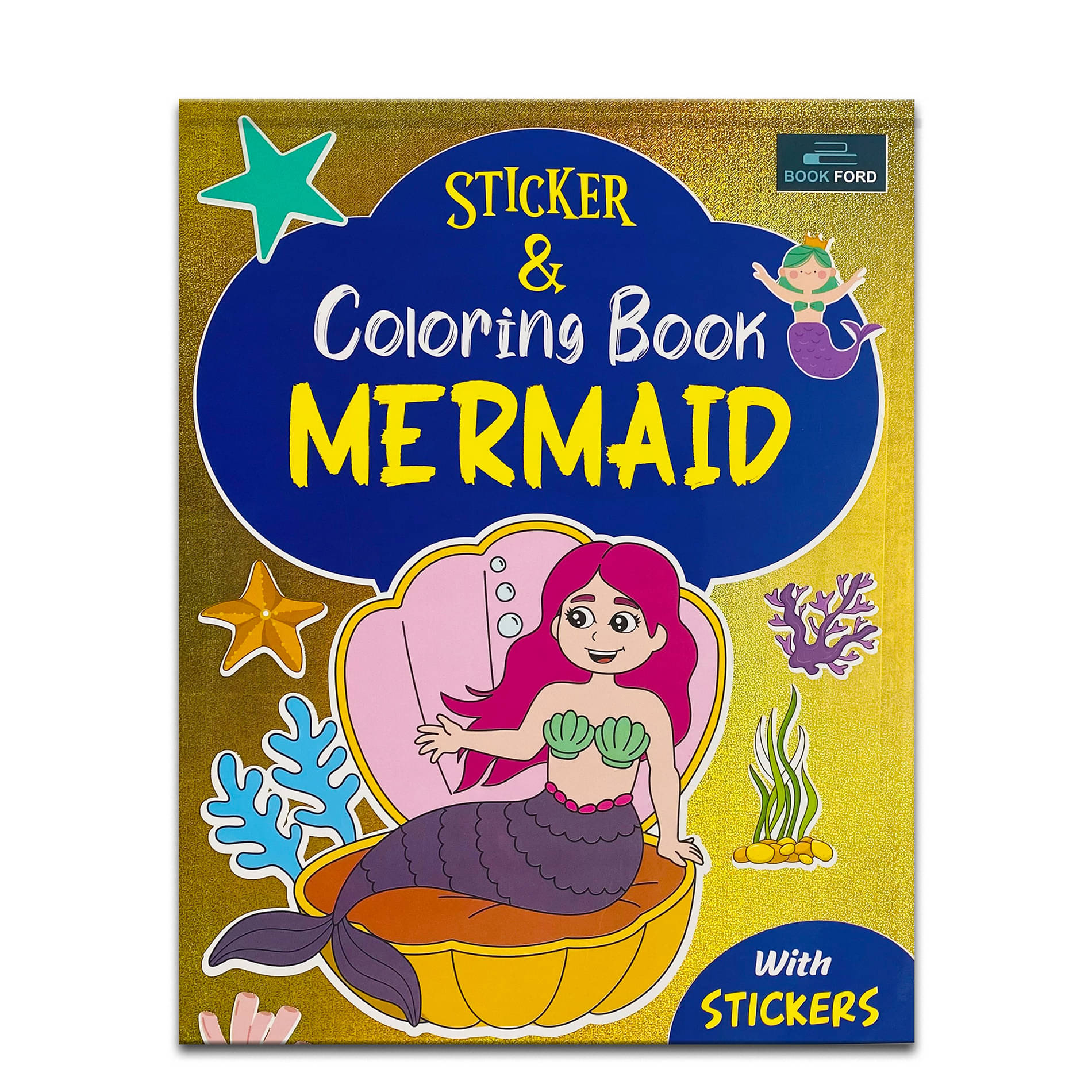 Sticker & Coloring Book - Mermaid Coloring Book For Kids Sticker & Coloring Book - Mermaid Coloring Book For Kids