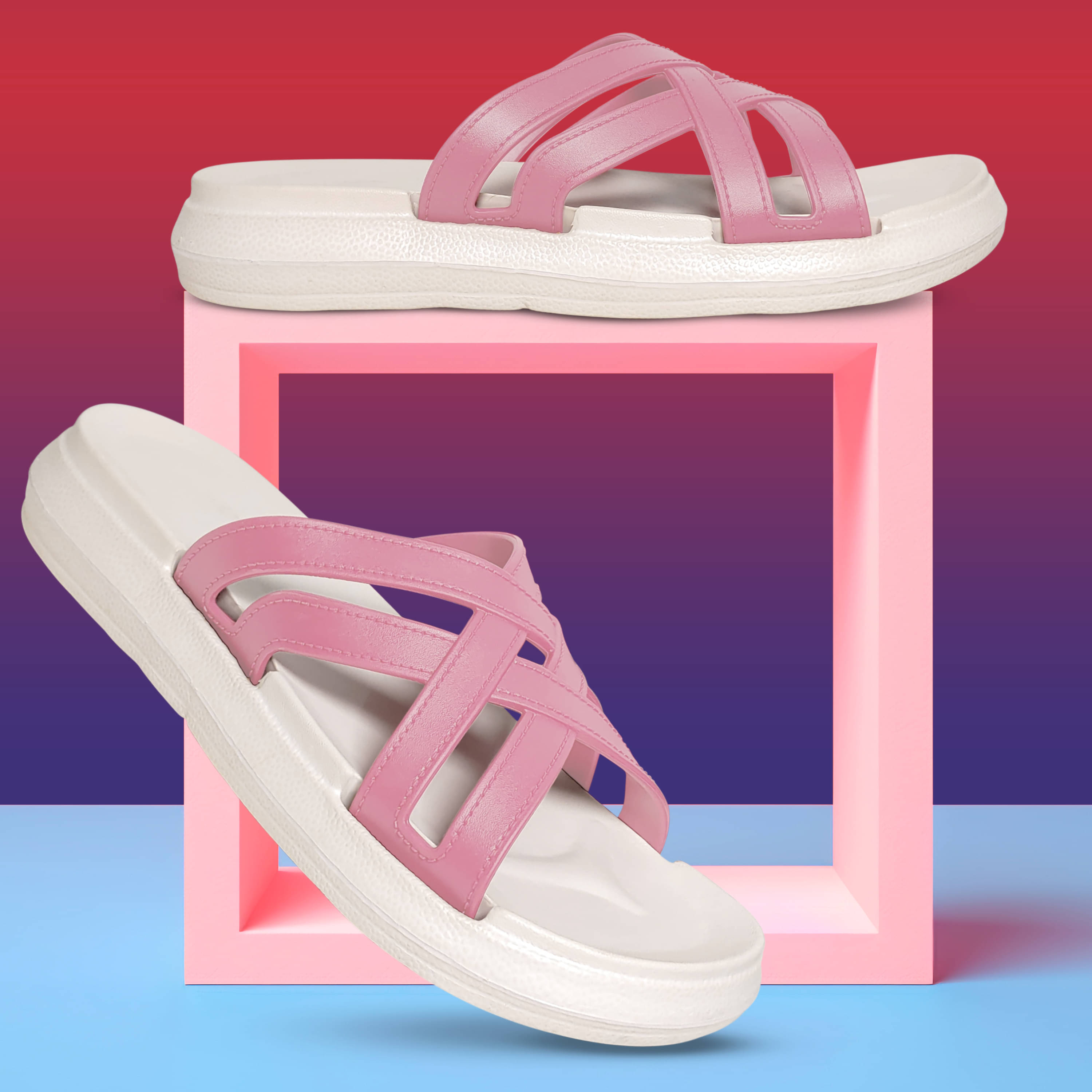     			TieFit Pink Women's Slide