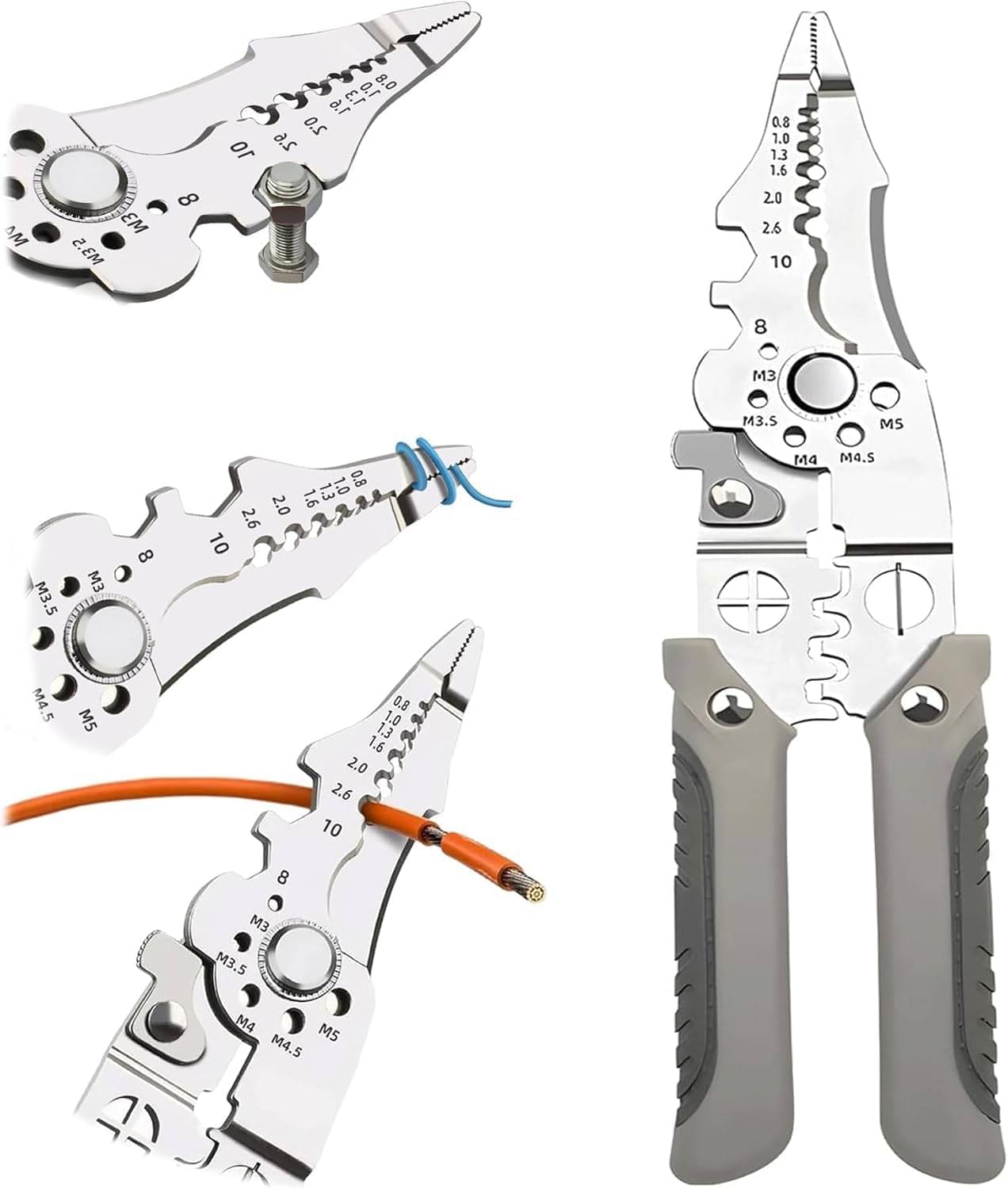     			VBE All in 1 Multifunction Stainless Steel Wire Stripper/Wire Crimping Tool, Wire Cutter, Wire Crimper, Cable Stripper, Wiring Tools and Multi-Function Hand Tool (ALL IN 1)