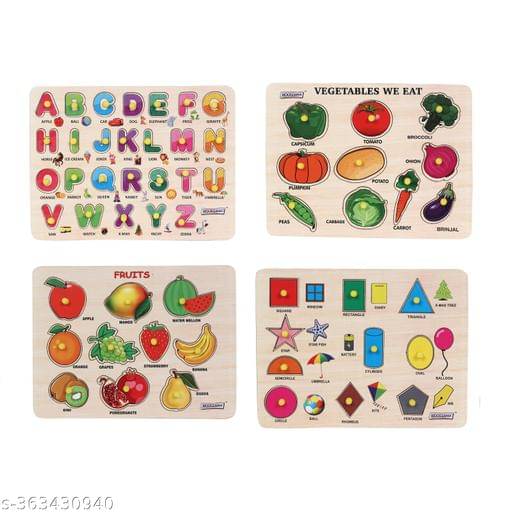     			Wooden Educational  Combo Kit (Alphabets, fruits, vegetables, shapes)