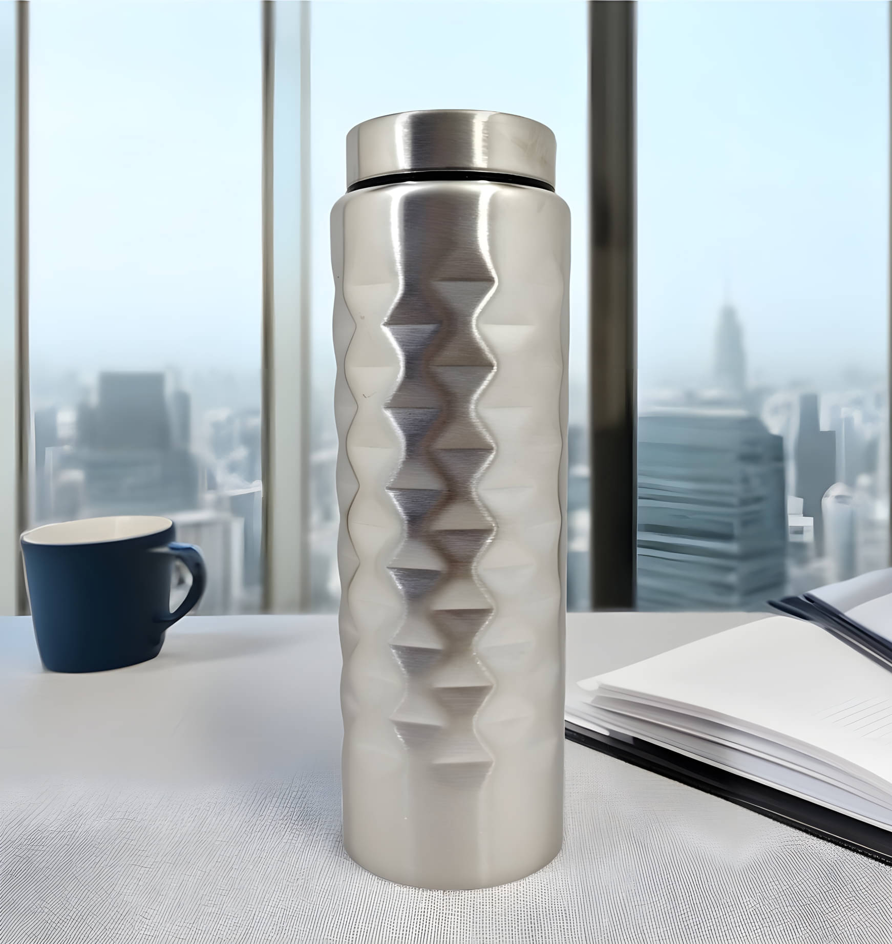 kitchrox BPA-Free & Rust-Resistant Silver Stainless Steel Water Bottle 1000 mL ( Set of 1 ) kitchrox BPA-Free & Rust-Resistant Silver Stainless Steel Water Bottle 1000 mL ( Set of 1 )