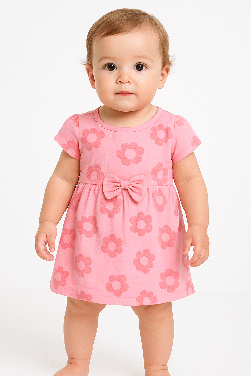     			maddock corp Pack of 1 Baby Girls Crepe Dress ( Pink )