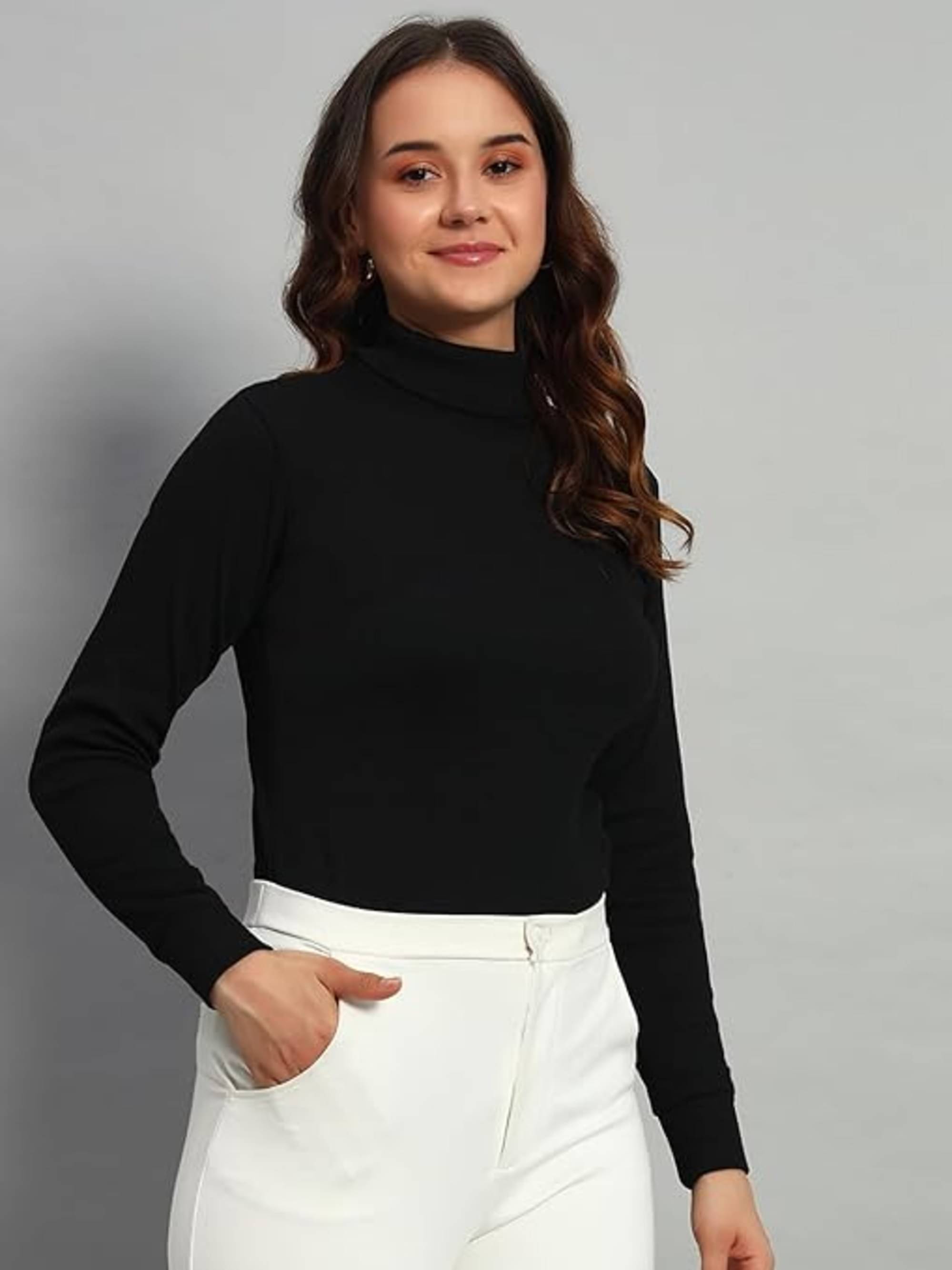     			winning sports Woollen Women's Non Hooded Sweatshirt ( Black )