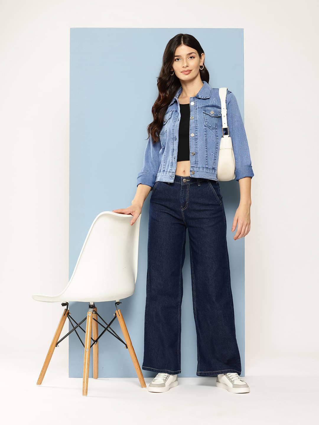     			Aarika - Denim Blue Denim Jacket