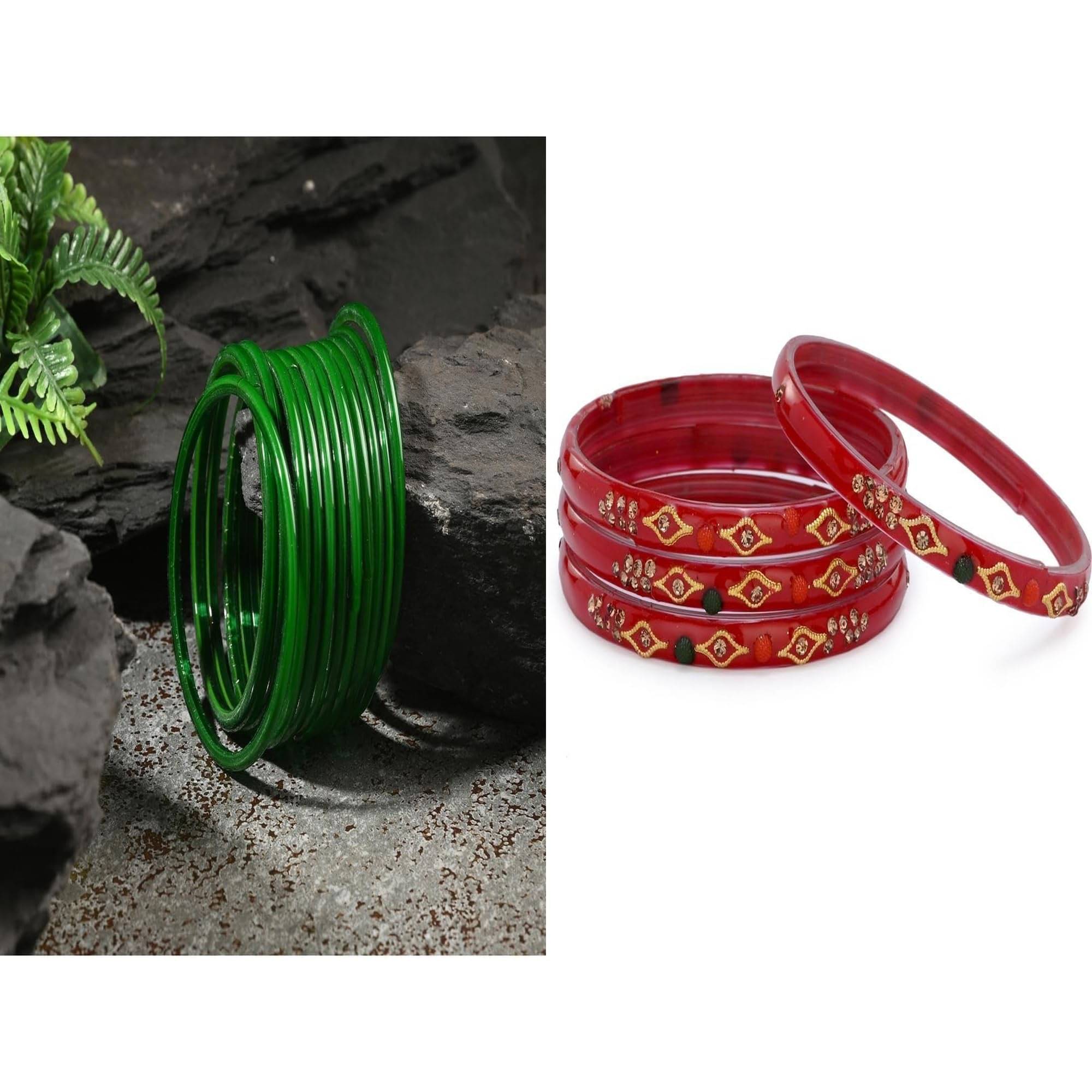 Somil Multicolor Bangle Set ( Pack of 2 ) Somil Multicolor Bangle Set ( Pack of 2 )