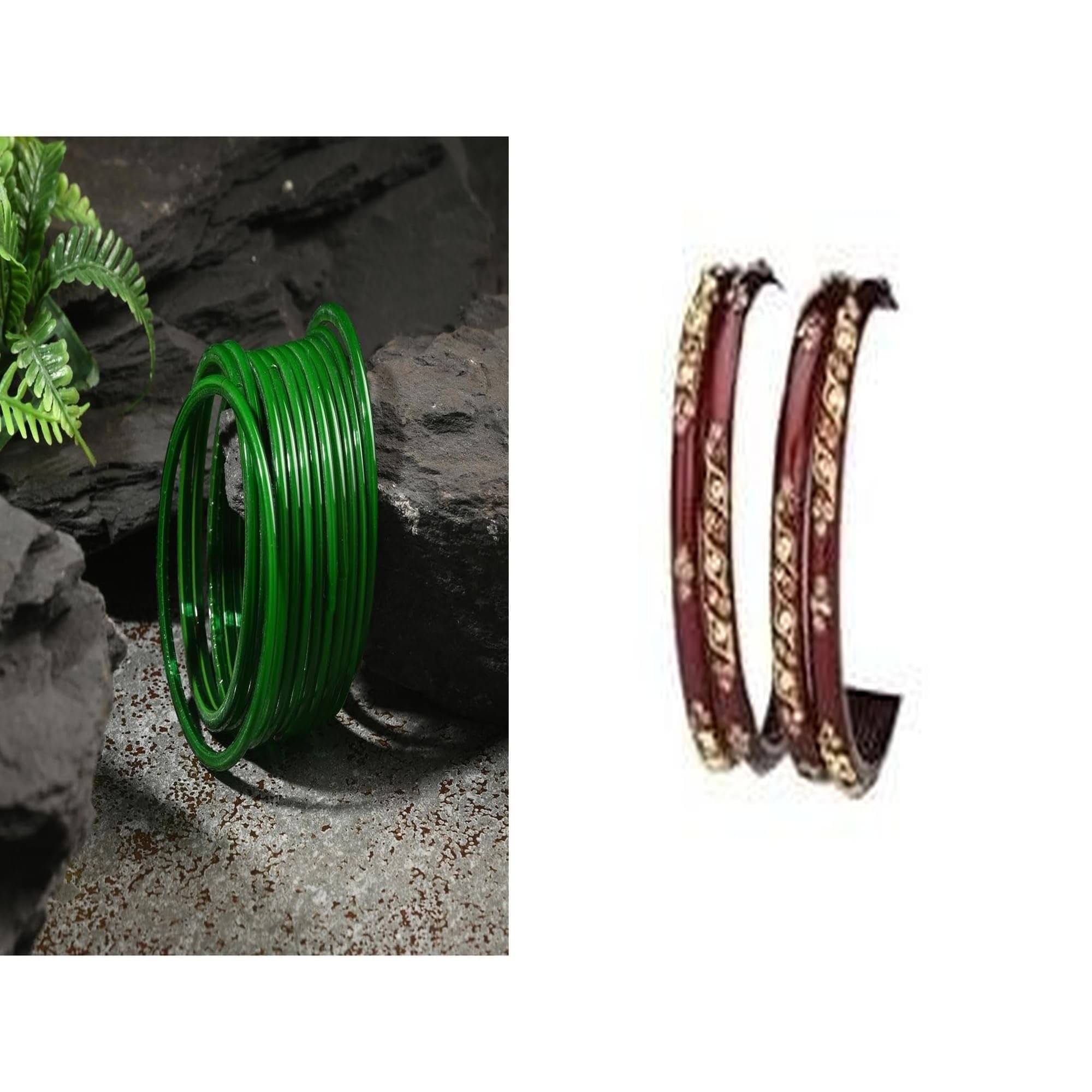     			Somil Multicolor Bangle Set ( Pack of 2 )