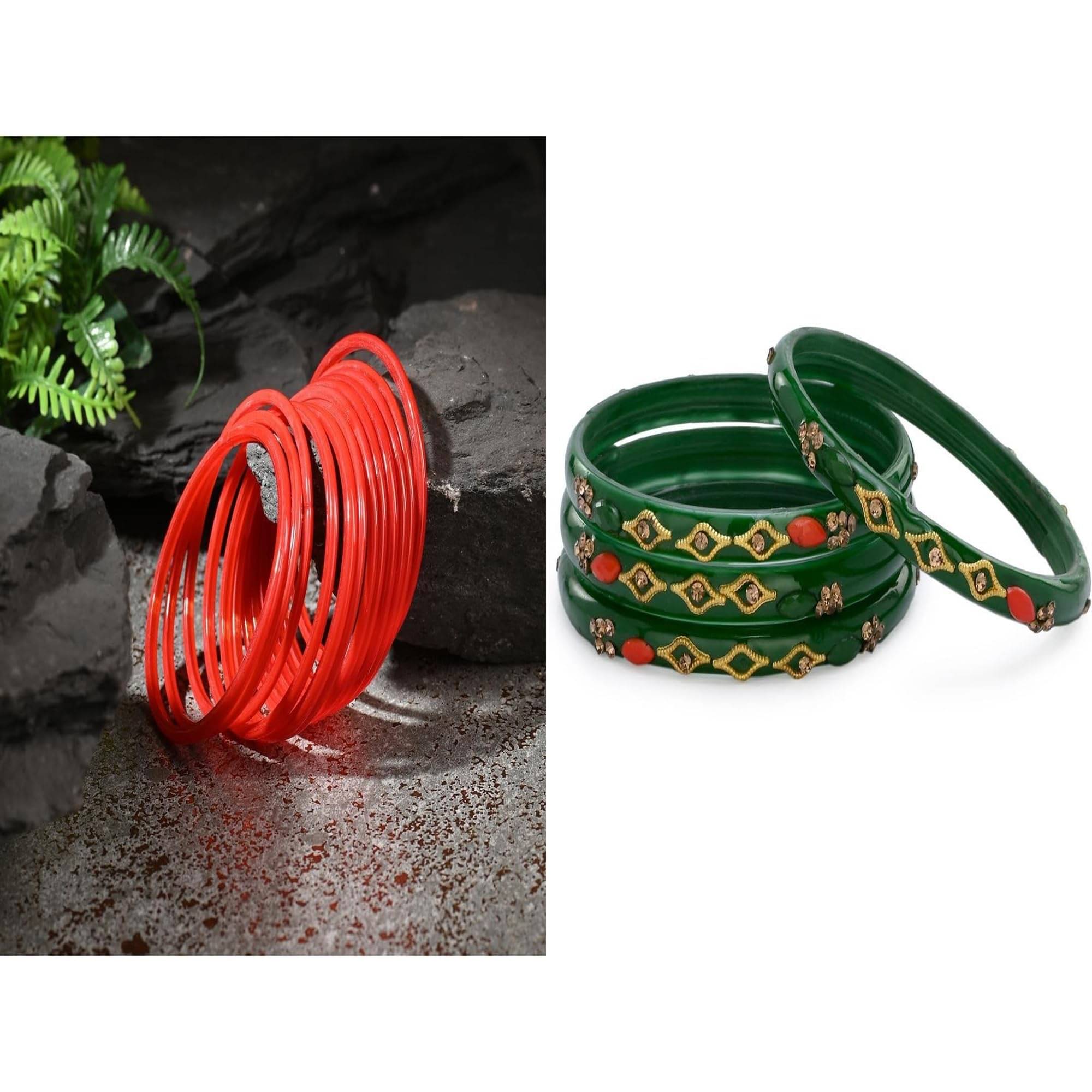 Somil Multicolor Bangle Set ( Pack of 2 ) Somil Multicolor Bangle Set ( Pack of 2 )