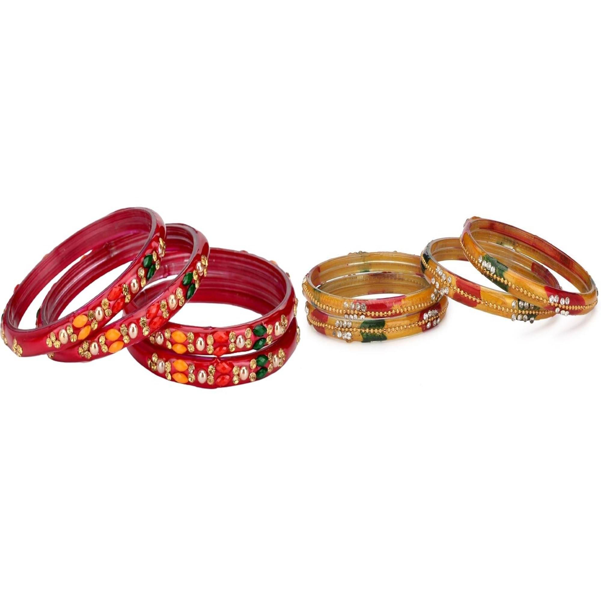     			Somil Multicolor Bangle Set ( Pack of 2 )