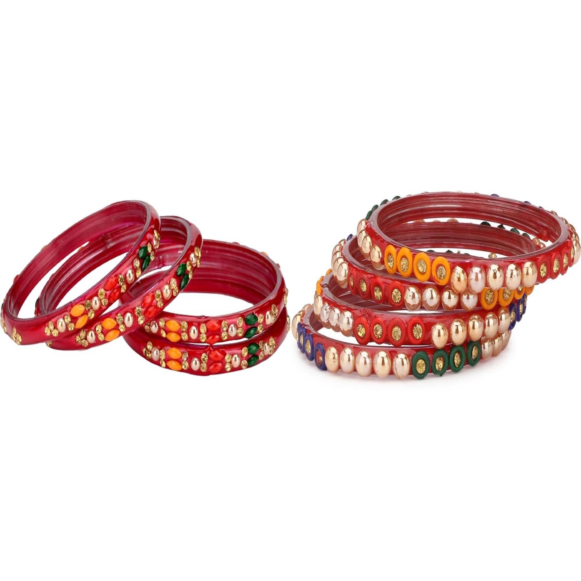     			Somil Multicolor Bangle Set ( Pack of 2 )