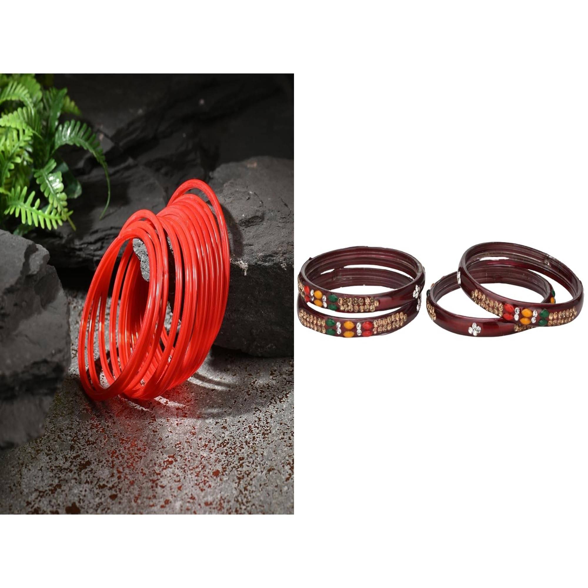     			Somil Multicolor Bangle Set ( Pack of 2 )