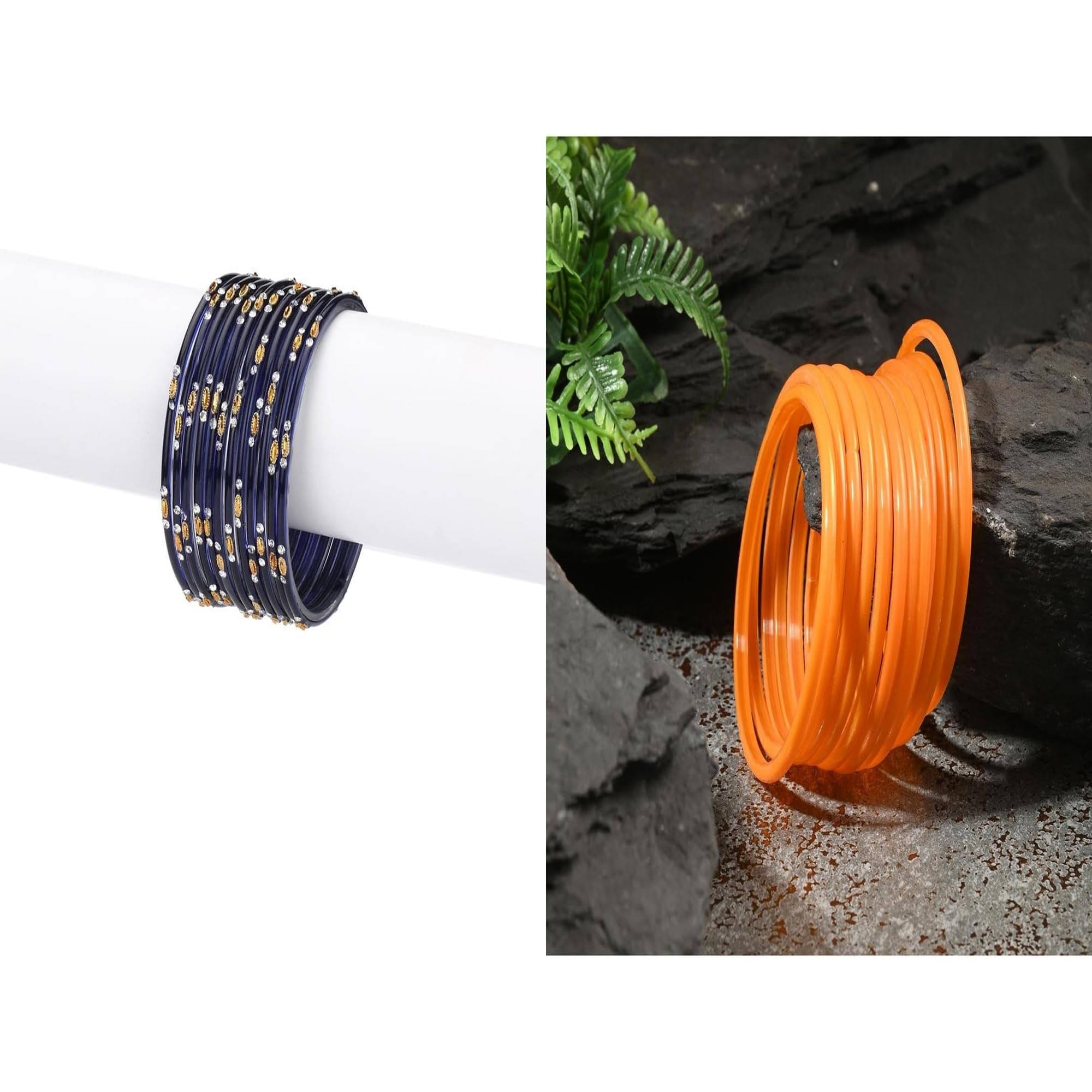     			Somil Multicolor Bangle Set ( Pack of 2 )