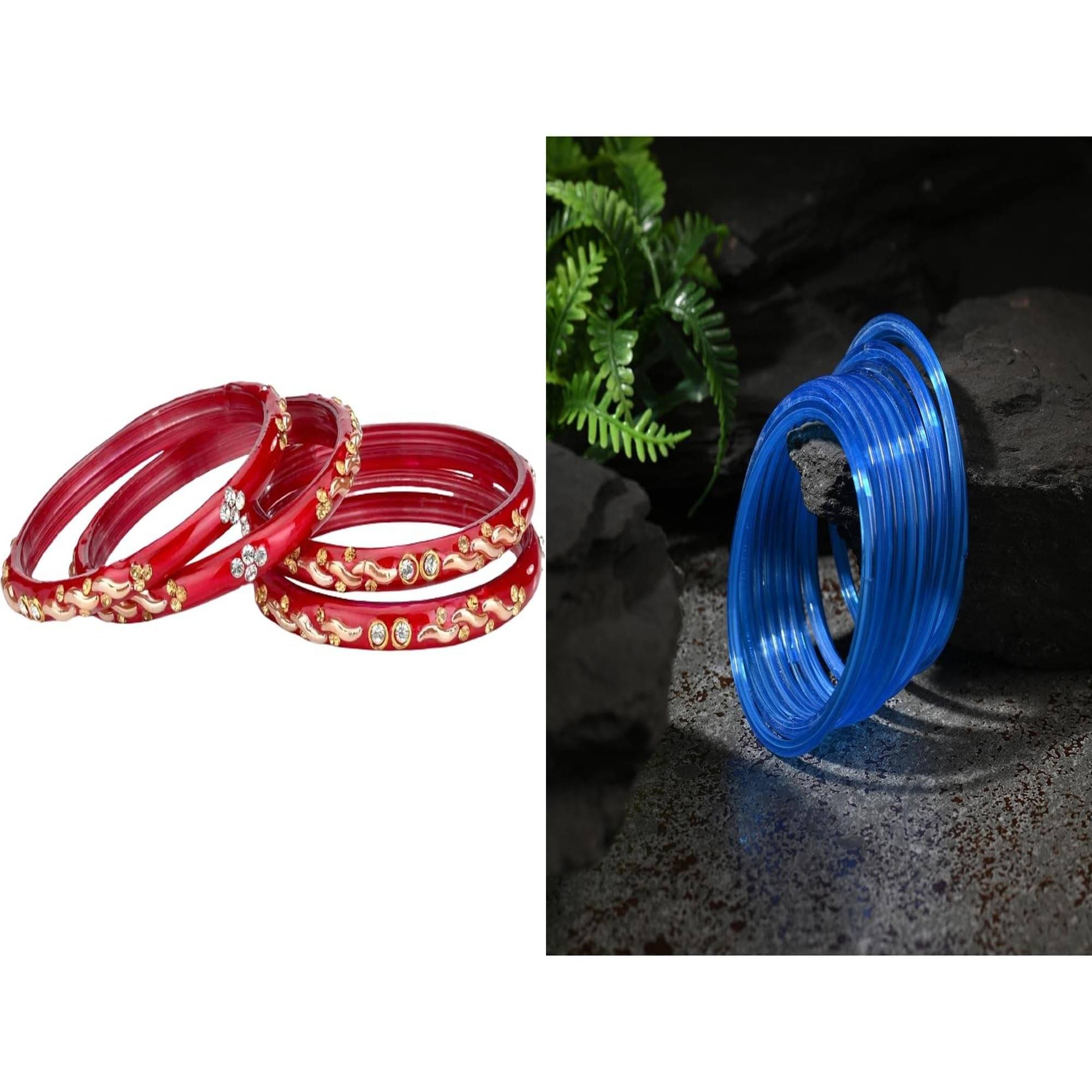     			Somil Multicolor Bangle Set ( Pack of 2 )
