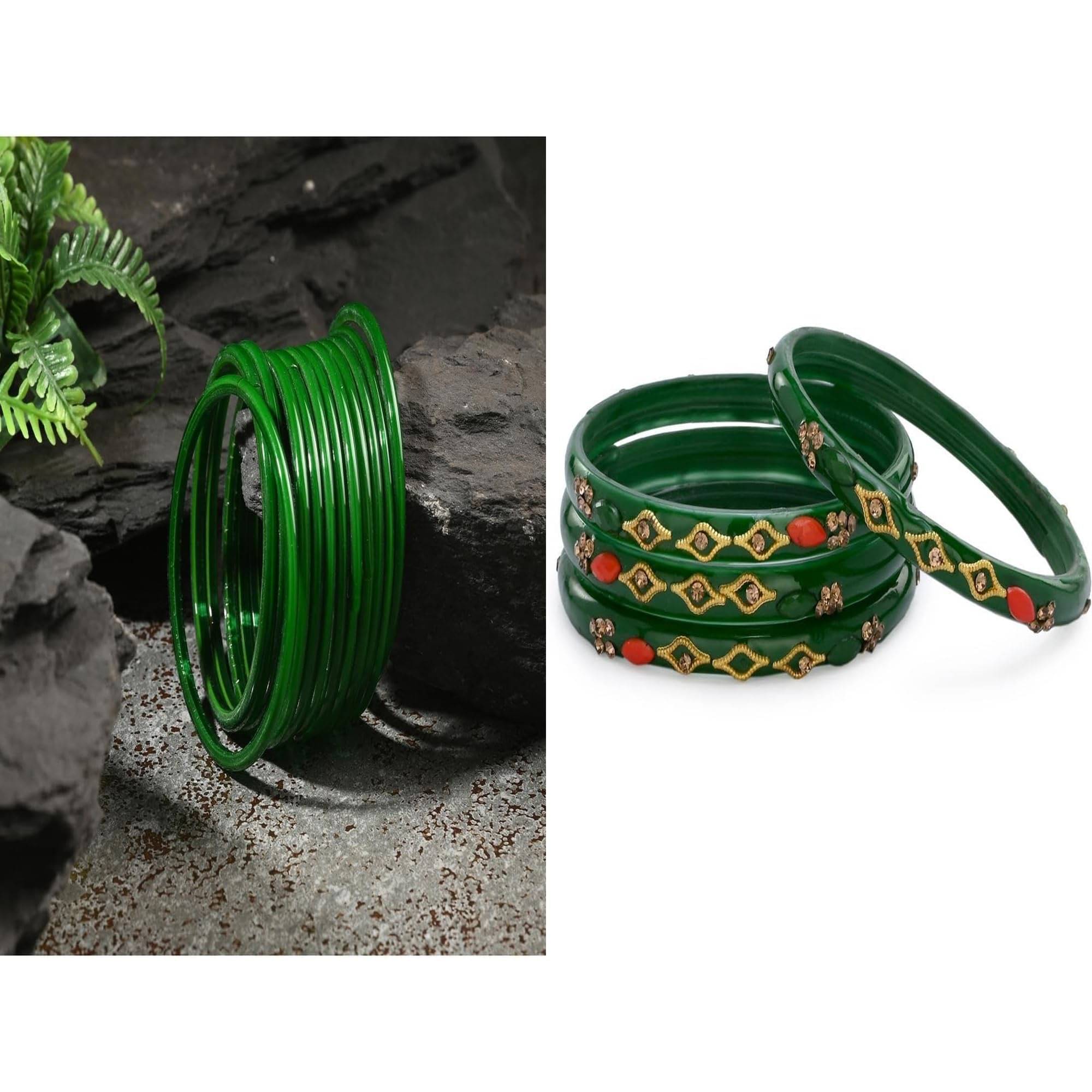     			Somil Multicolor Bangle Set ( Pack of 2 )