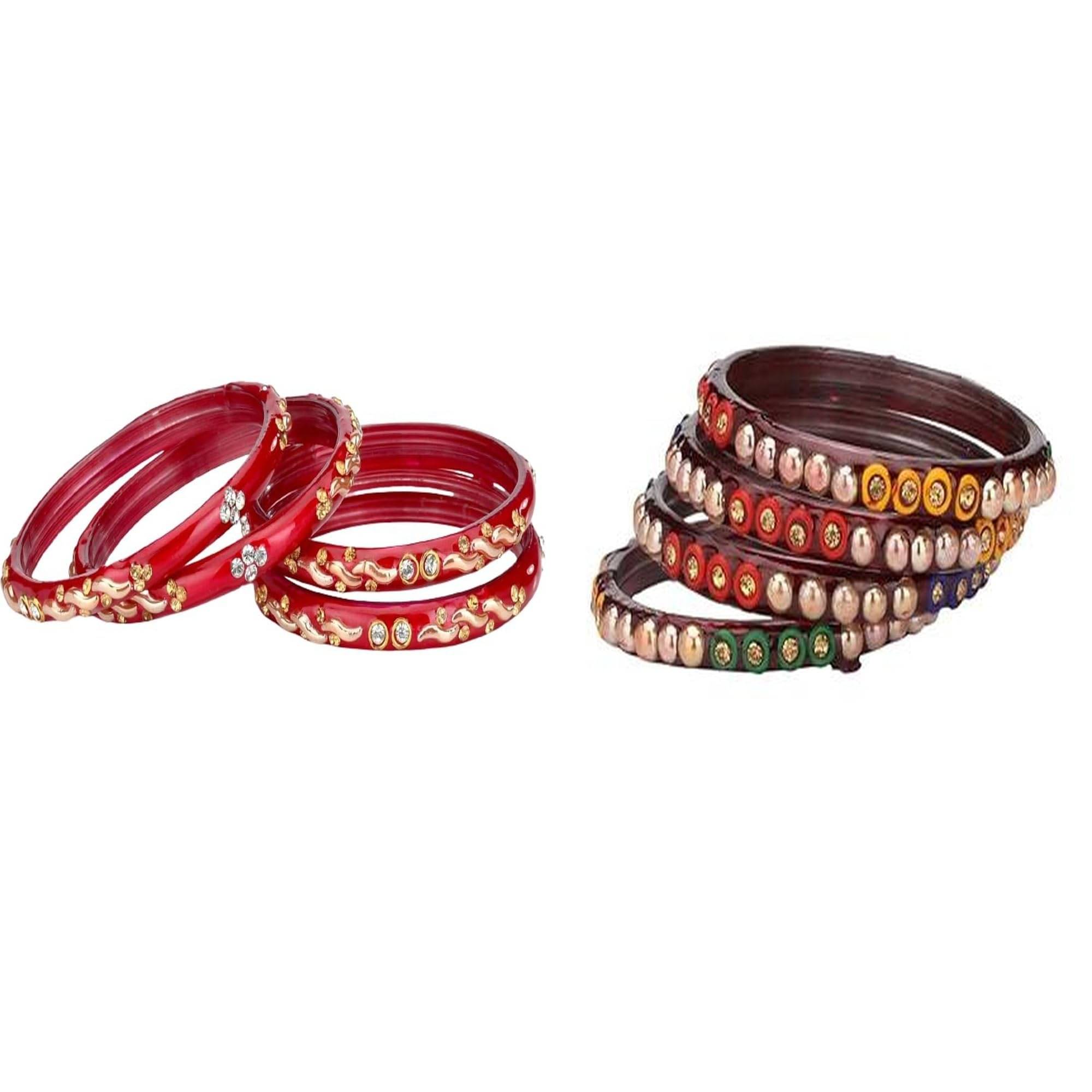     			Somil Multicolor Bangle Set ( Pack of 2 )