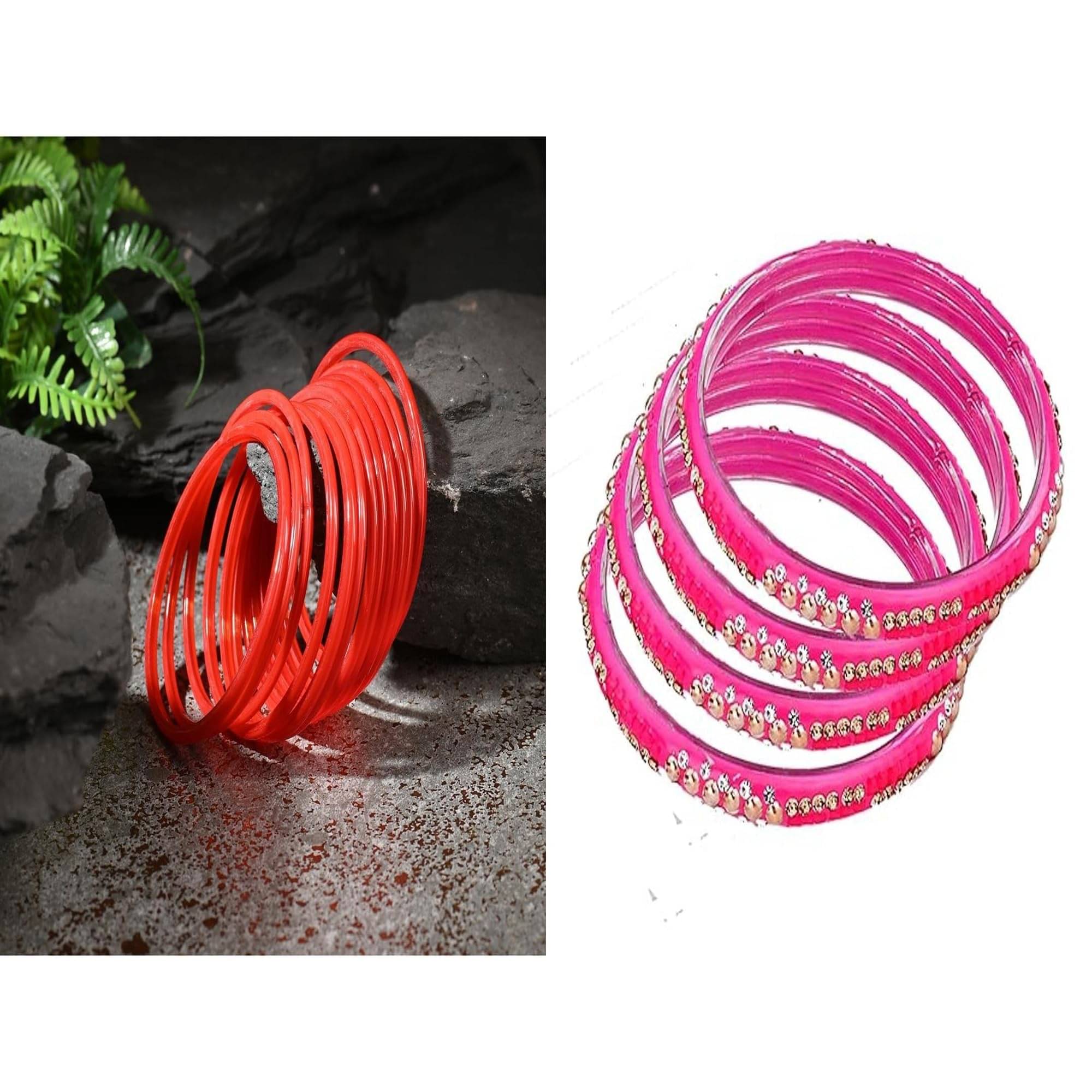Somil Multicolor Bangle Set ( Pack of 2 )     			Somil Multicolor Bangle Set ( Pack of 2 )
