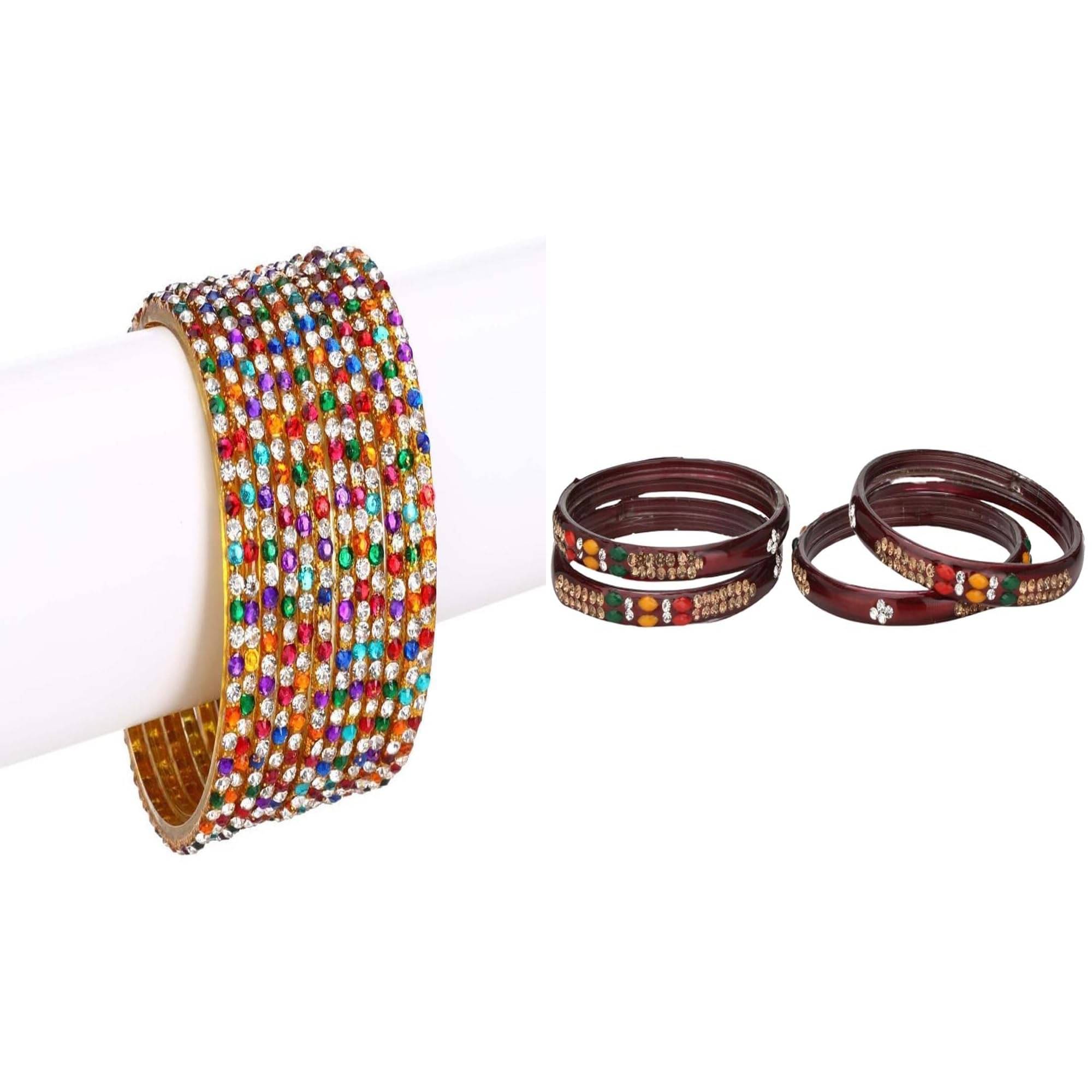     			Somil Multicolor Bangle Set ( Pack of 2 )