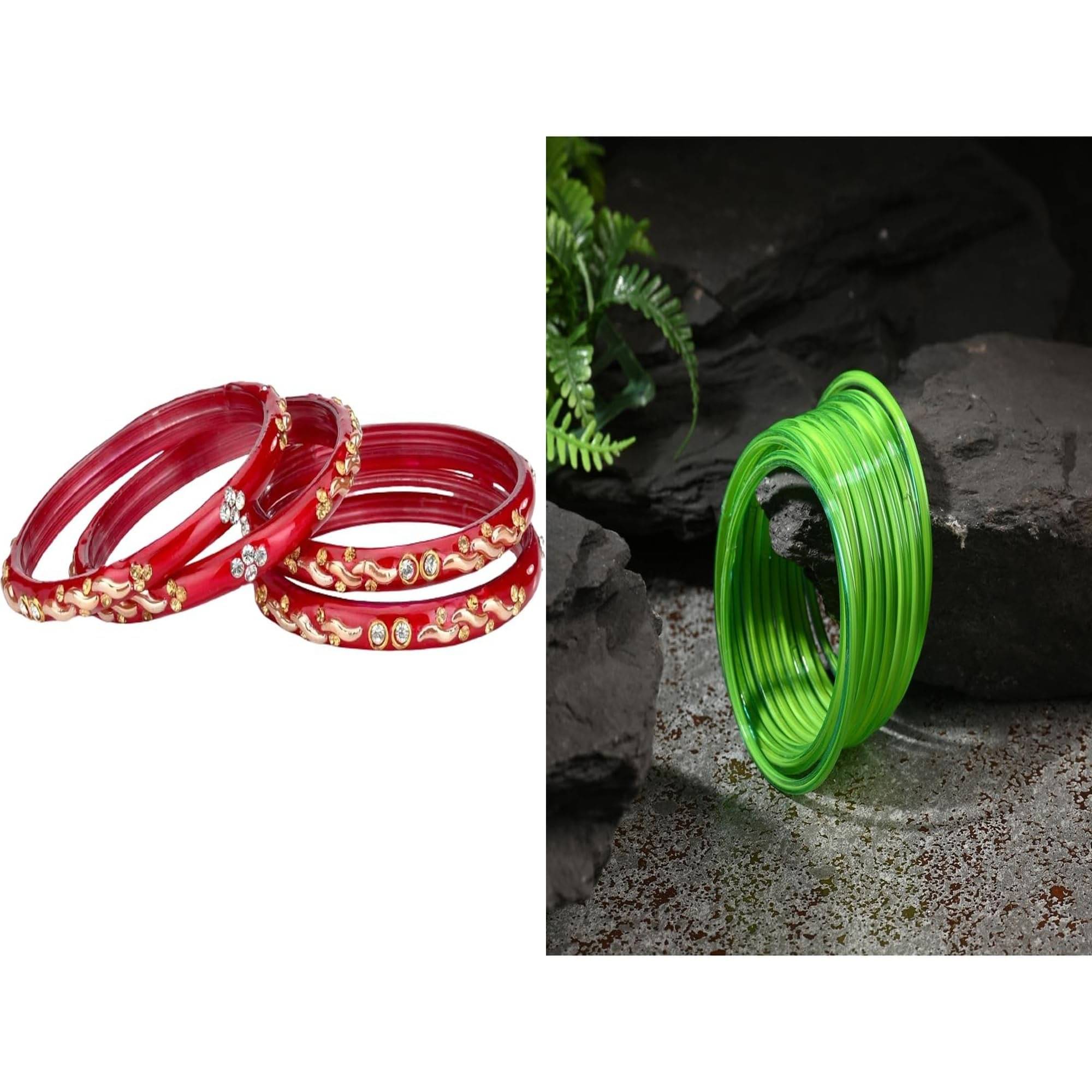 Somil Multicolor Bangle Set ( Pack of 2 ) Somil Multicolor Bangle Set ( Pack of 2 )