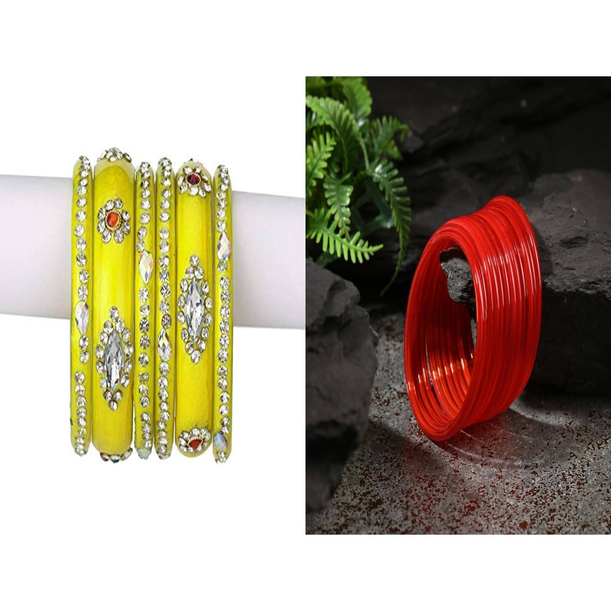     			Somil Multicolor Bangle Set ( Pack of 2 )