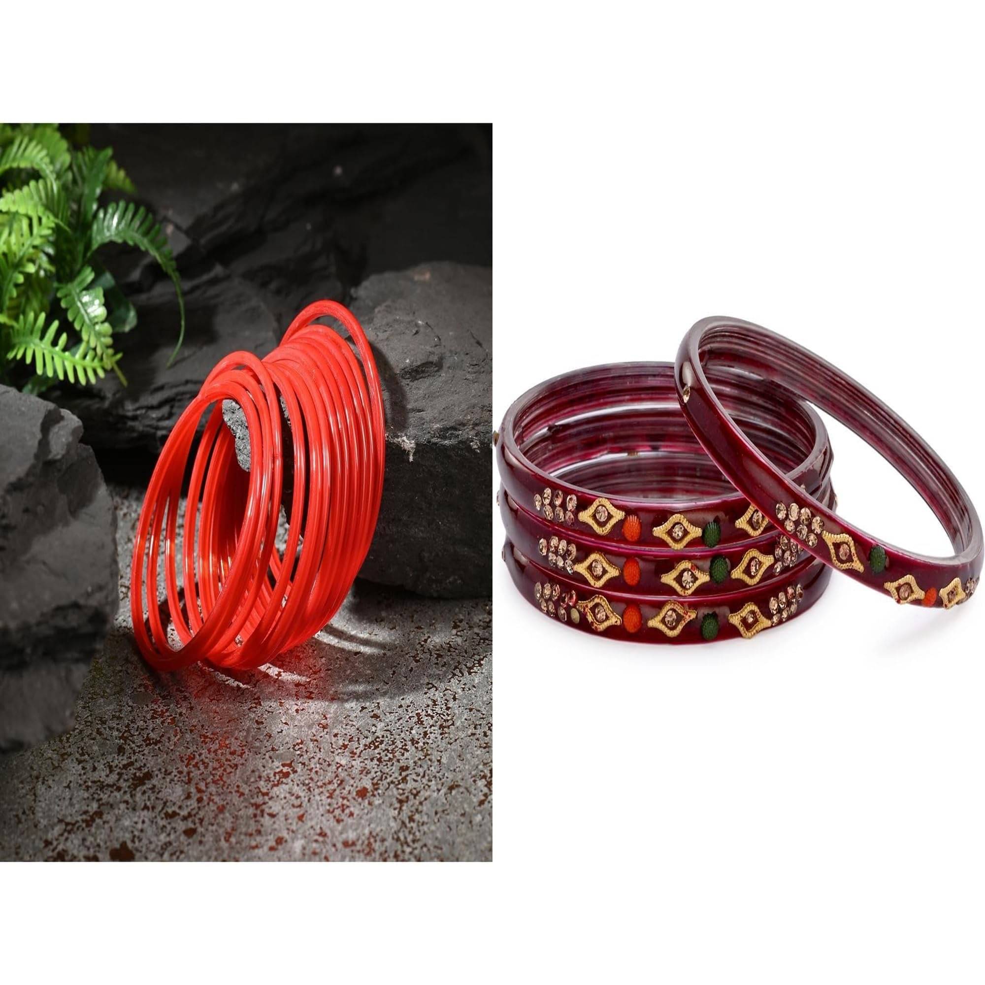 Somil Multicolor Bangle Set ( Pack of 2 )     			Somil Multicolor Bangle Set ( Pack of 2 )