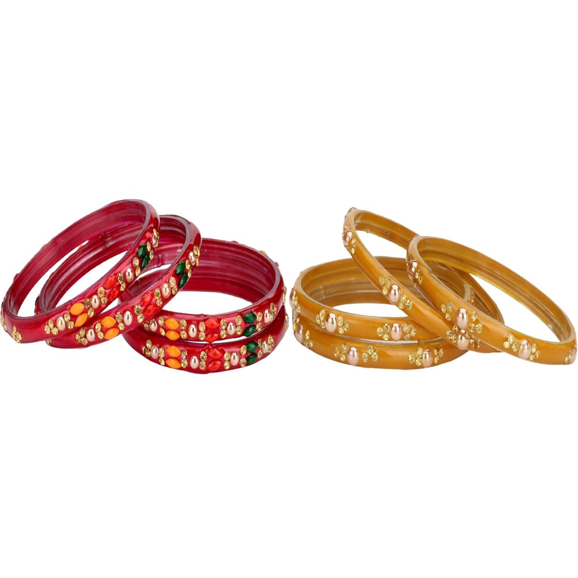     			Somil Multicolor Bangle Set ( Pack of 2 )