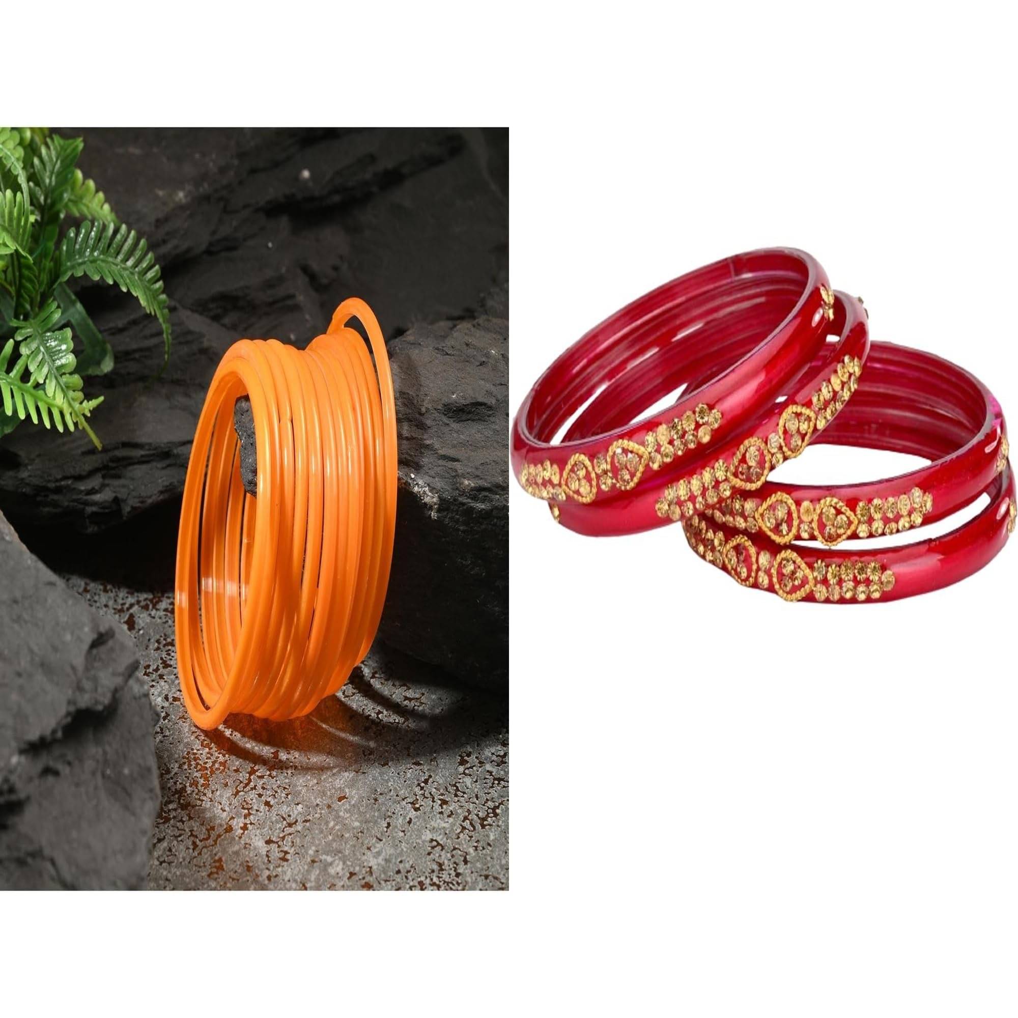     			Somil Multicolor Bangle Set ( Pack of 2 )