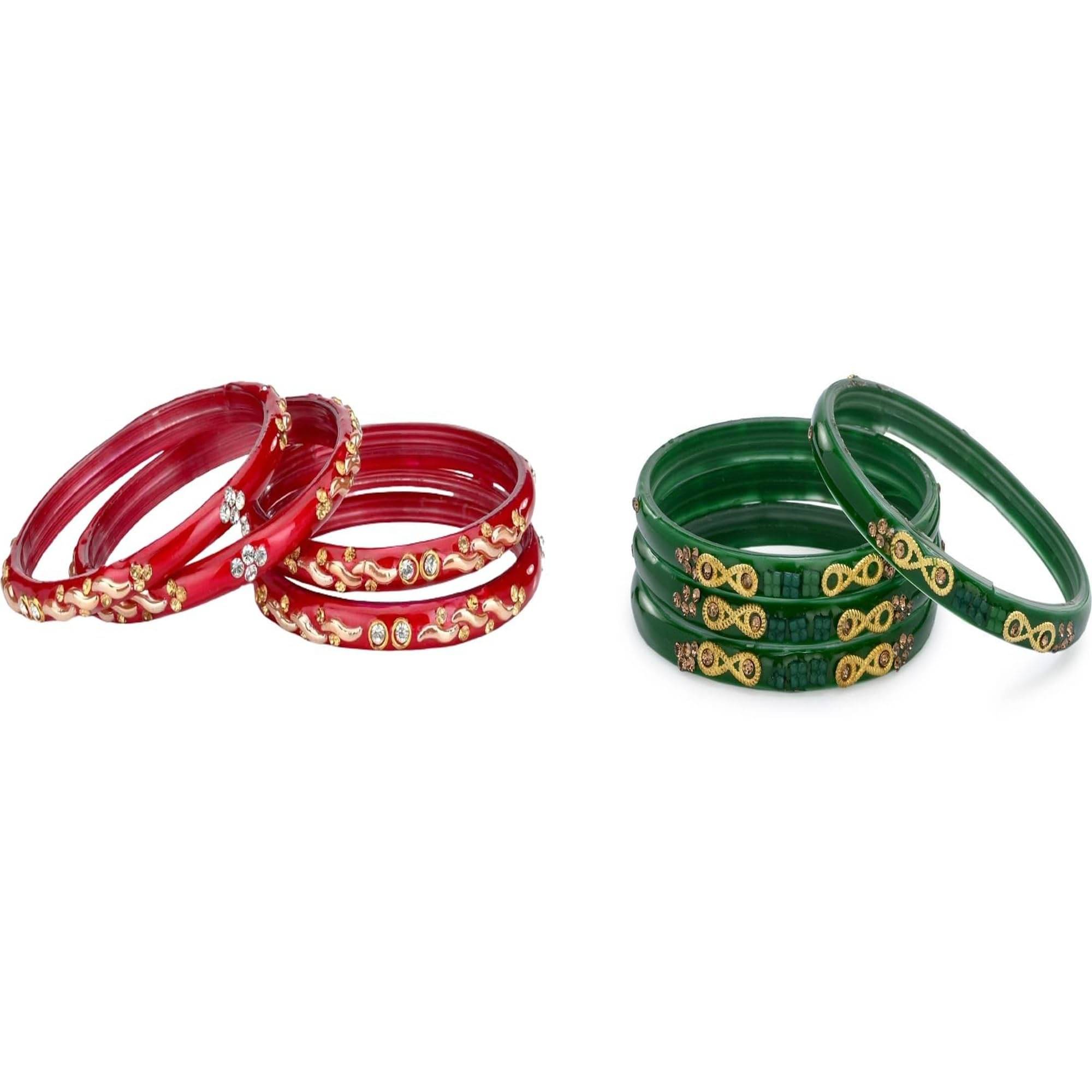     			Somil Multicolor Bangle Set ( Pack of 2 )