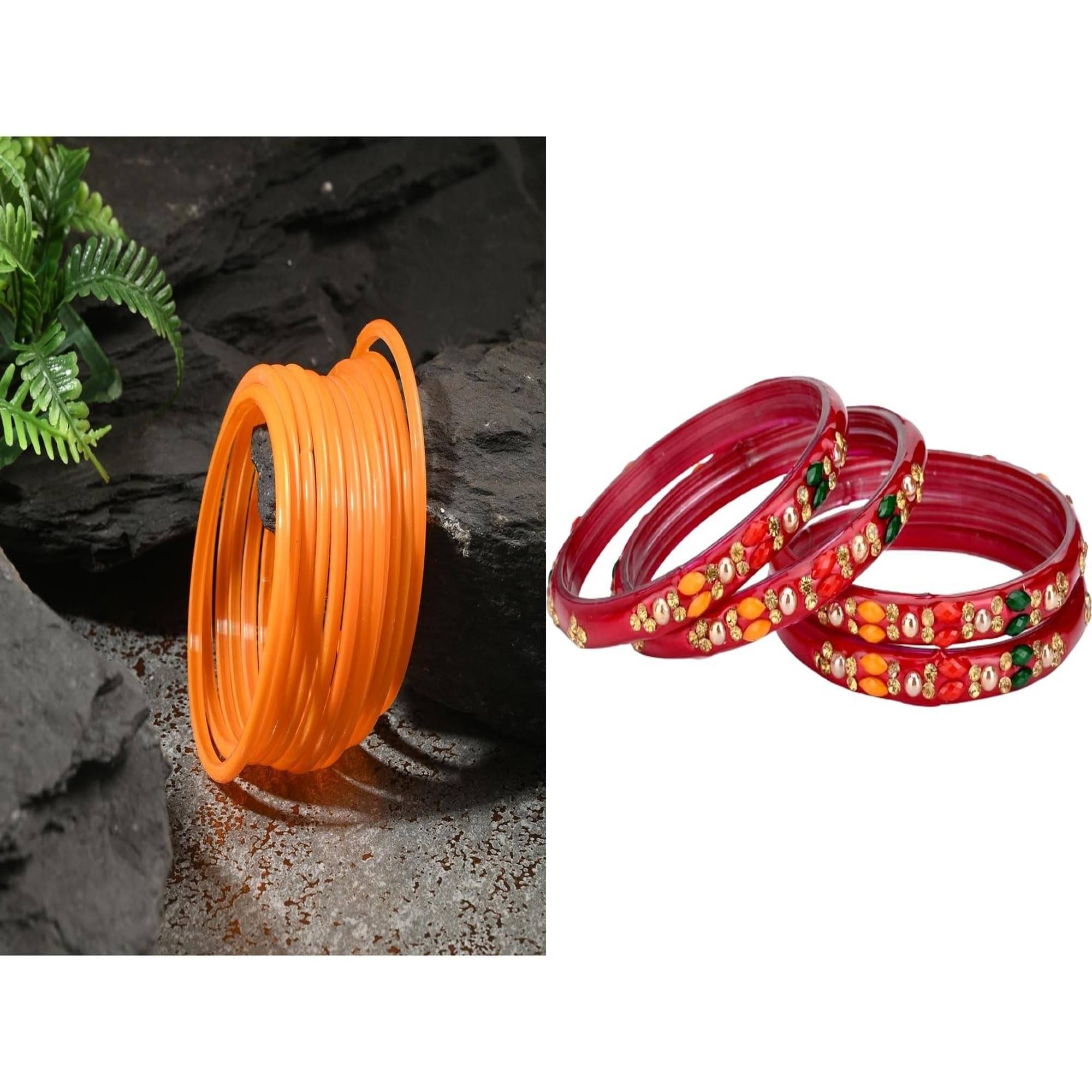 Somil Multicolor Bangle Set ( Pack of 2 ) Somil Multicolor Bangle Set ( Pack of 2 )