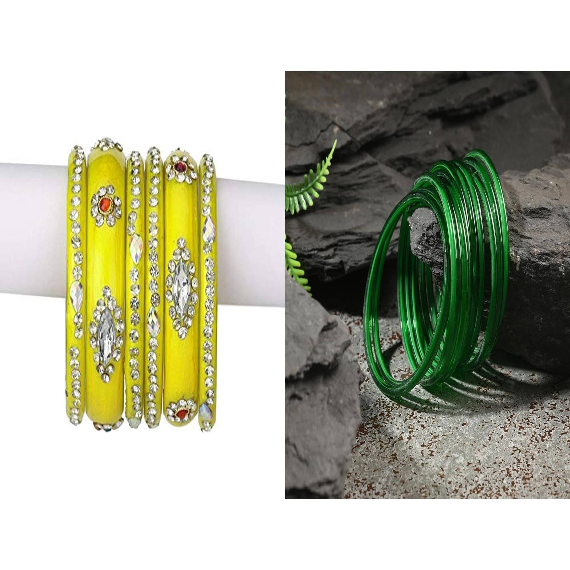     			Somil Multicolor Bangle Set ( Pack of 2 )