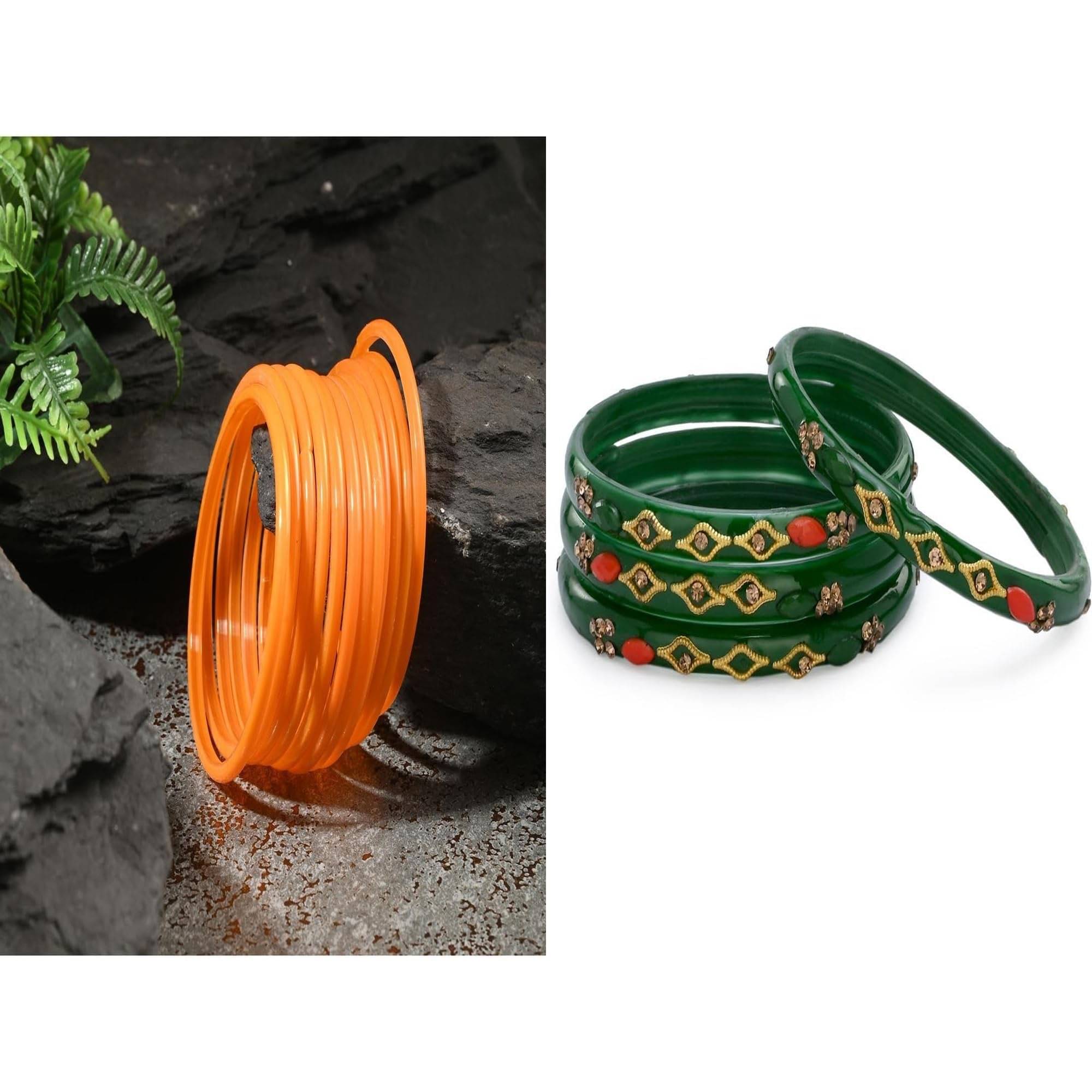     			Somil Multicolor Bangle Set ( Pack of 2 )