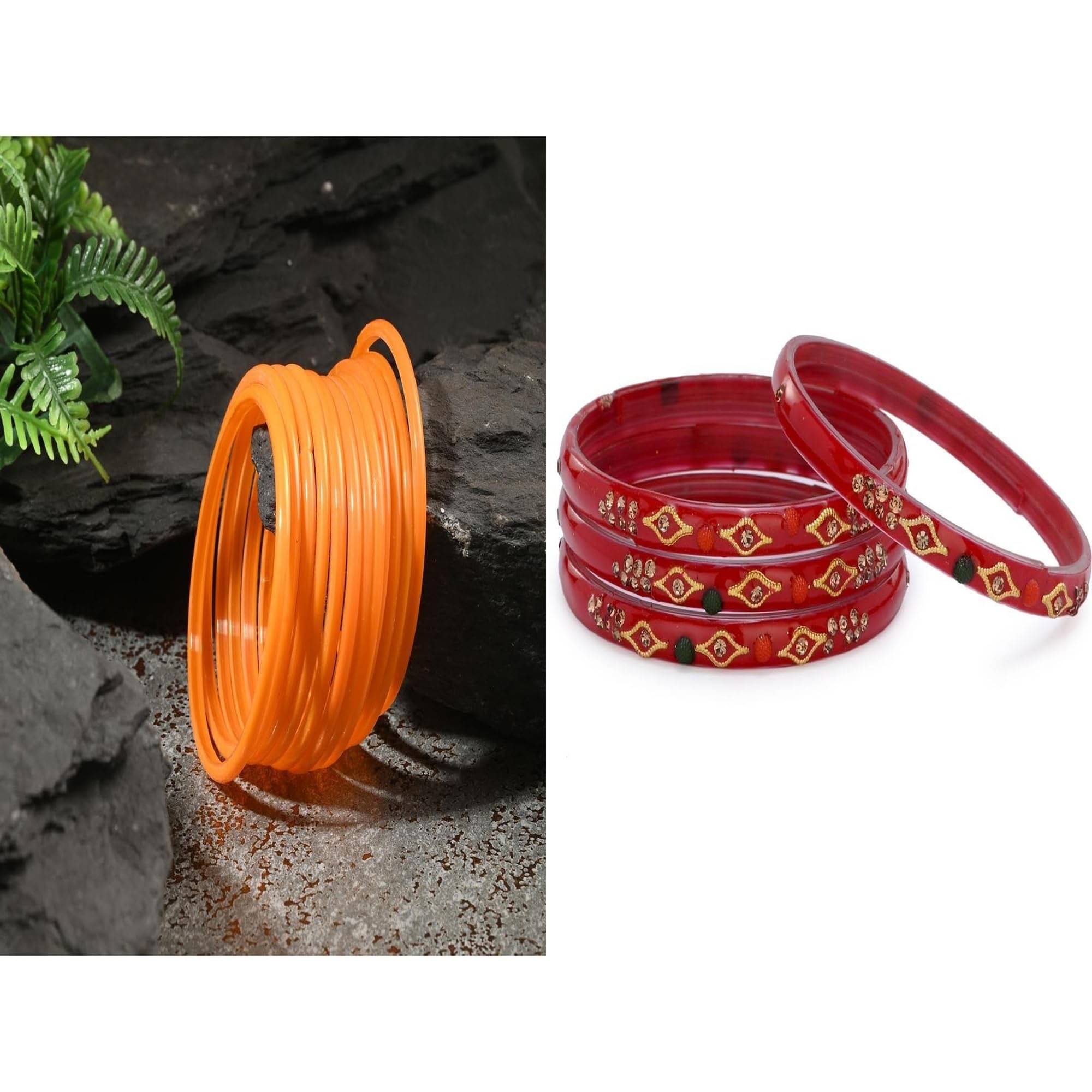 Somil Multicolor Bangle Set ( Pack of 2 )     			Somil Multicolor Bangle Set ( Pack of 2 )