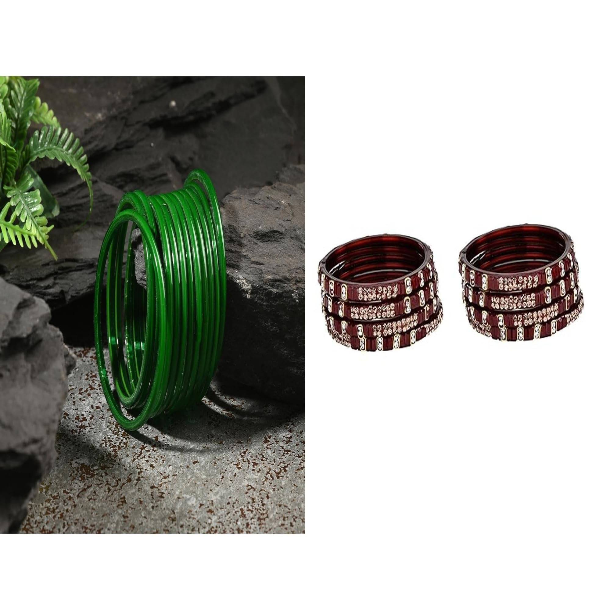 Somil Multicolor Bangle Set ( Pack of 2 )     			Somil Multicolor Bangle Set ( Pack of 2 )