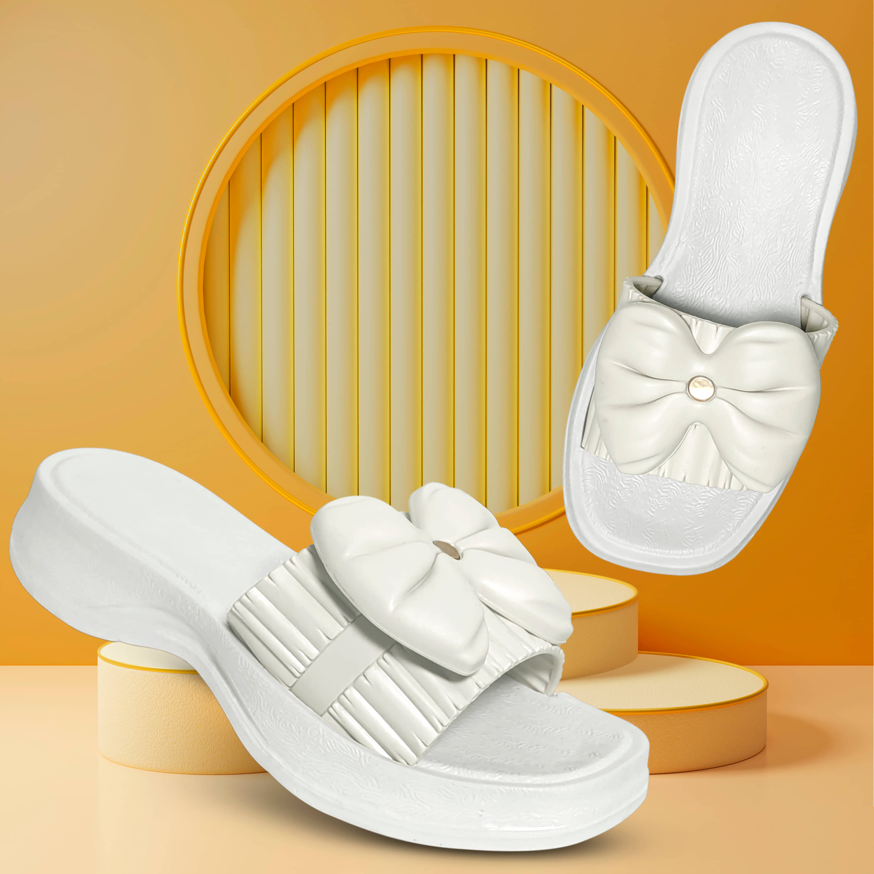     			TieFit White Women's Daily Slipper