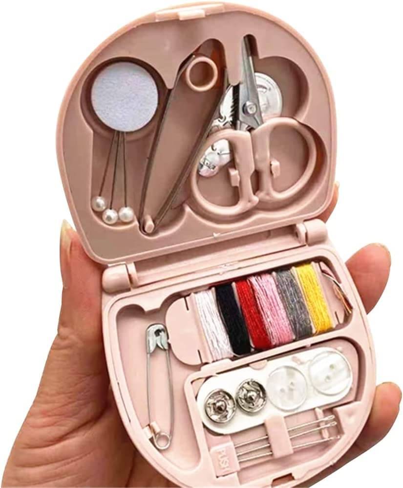     			WHIMSICAL WONDERS 1 Pc Mini Travel Sew Kit Beginner Mini Sewing Box Pocket Folding Sewing Kit, with Sewing Needle, Thread, Cutton, Pin, Scissors, Clip, Needle Threader