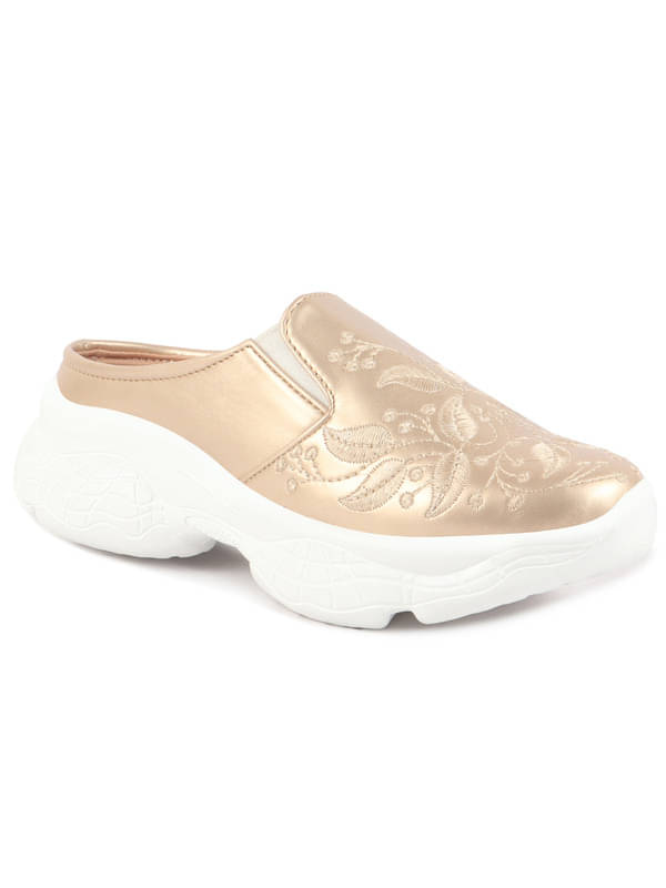     			Fausto Gold Women's Mules Shoes