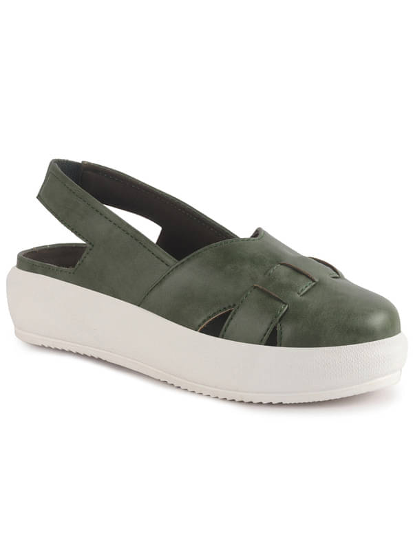     			Fausto Olive Women's Mules Shoes