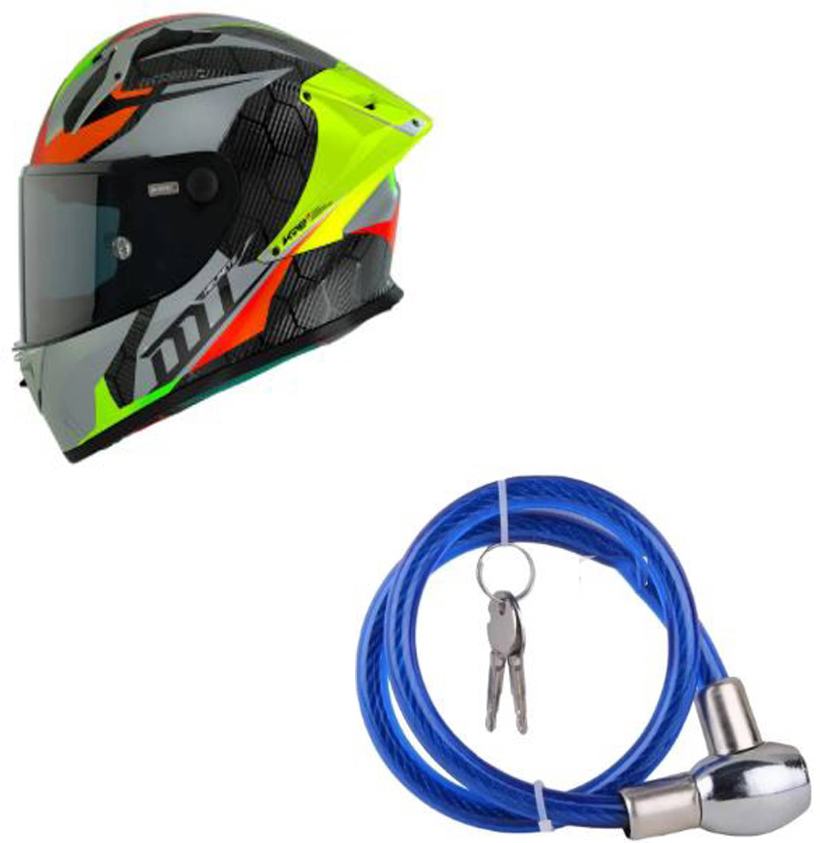 Heavy Duty Multipurpose Cable Lock for Bike, luggage, Helmet, Steel Keylock, anti-Theft (Multicolor) Heavy Duty Multipurpose Cable Lock for Bike, luggage, Helmet, Steel Keylock, anti-Theft (Multicolor)