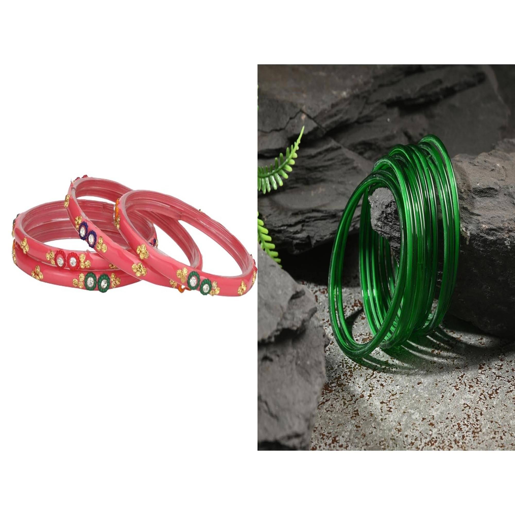 Somil Multicolor Bangle Set ( Pack of 2 ) Somil Multicolor Bangle Set ( Pack of 2 )