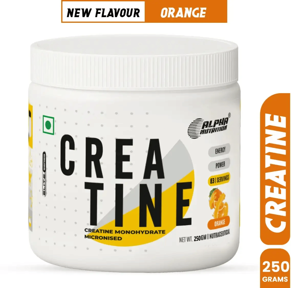 Alpha Nutrition Creatine Monohydrate (Orange Flavour) 250 gm Powder Alpha Nutrition Creatine Monohydrate (Orange Flavour) 250 gm Powder