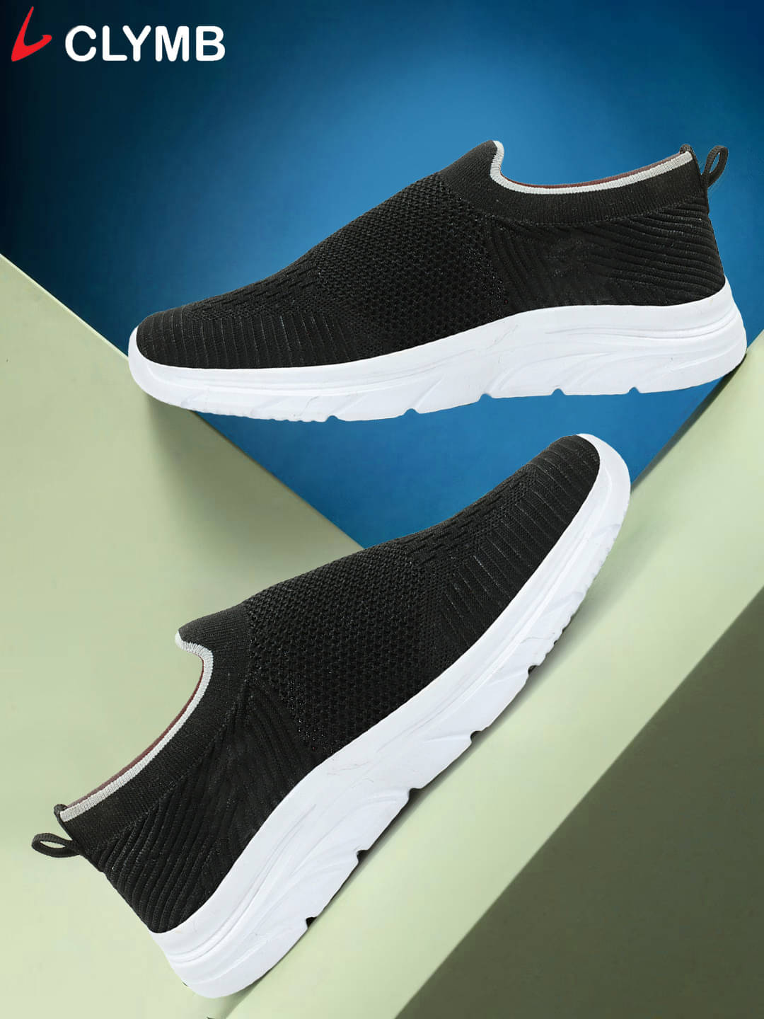 Clymb Sports Black Men's Sports Running Shoes Clymb Sports Black Men's Sports Running Shoes