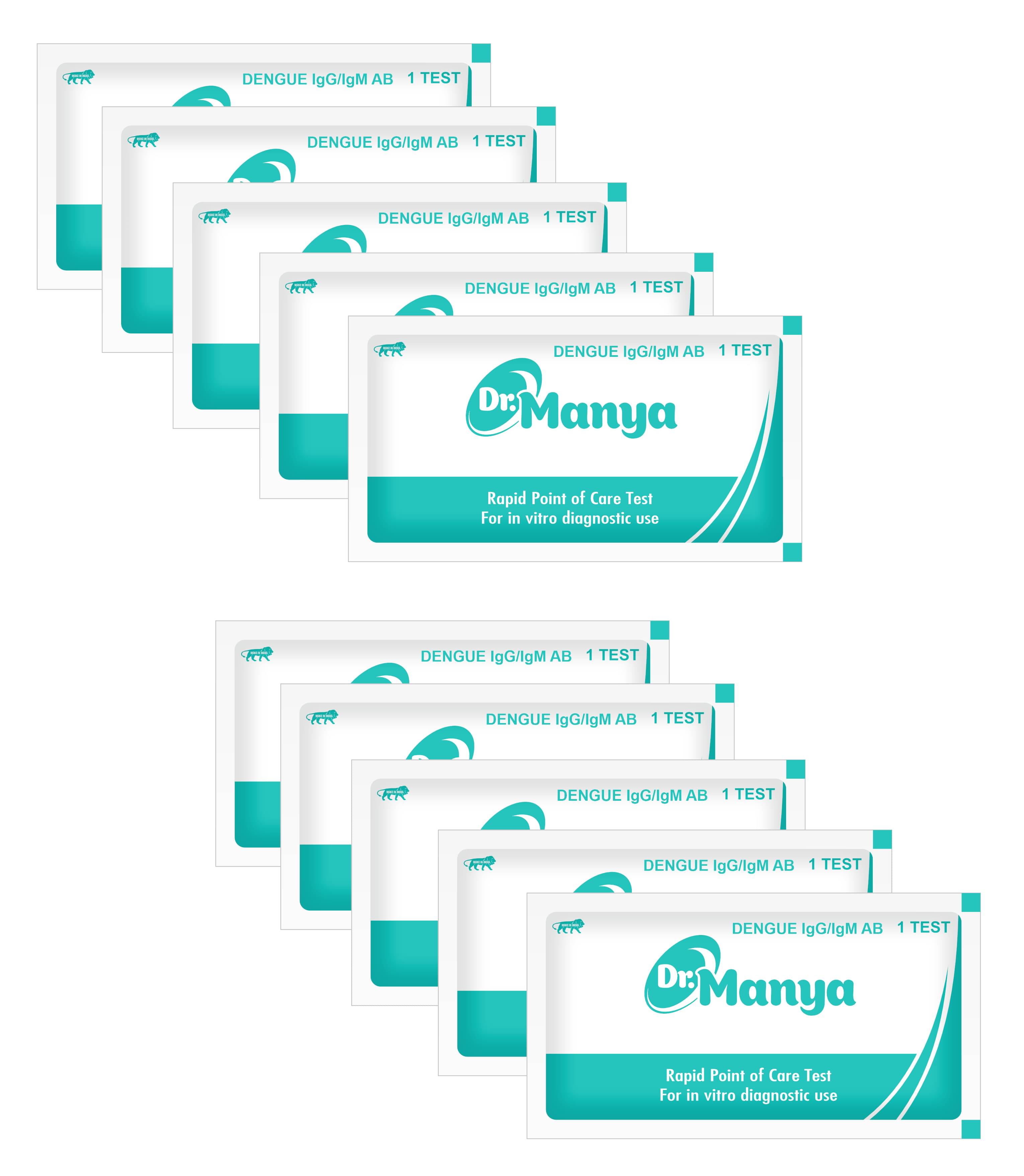     			Dr. Manya Dengue IgG/IgM Test Kit – Pack of 10 | Detect Past & Current Dengue Infection | Trusted Results for Bulk Testing