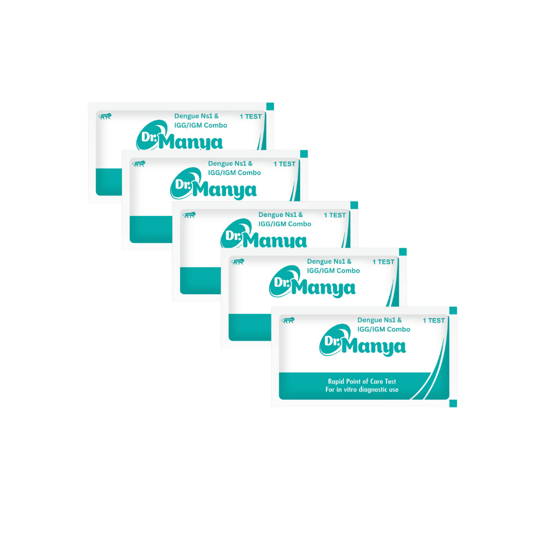 Dr. Manya Dengue NS1 + IgG/IgM Test Kit – Pack of 5 | Fast & Accurate Detection | Identify Current & Past Dengue Infection Dr. Manya Dengue NS1 + IgG/IgM Test Kit – Pack of 5 | Fast & Accurate Detection | Identify Current & Past Dengue Infection